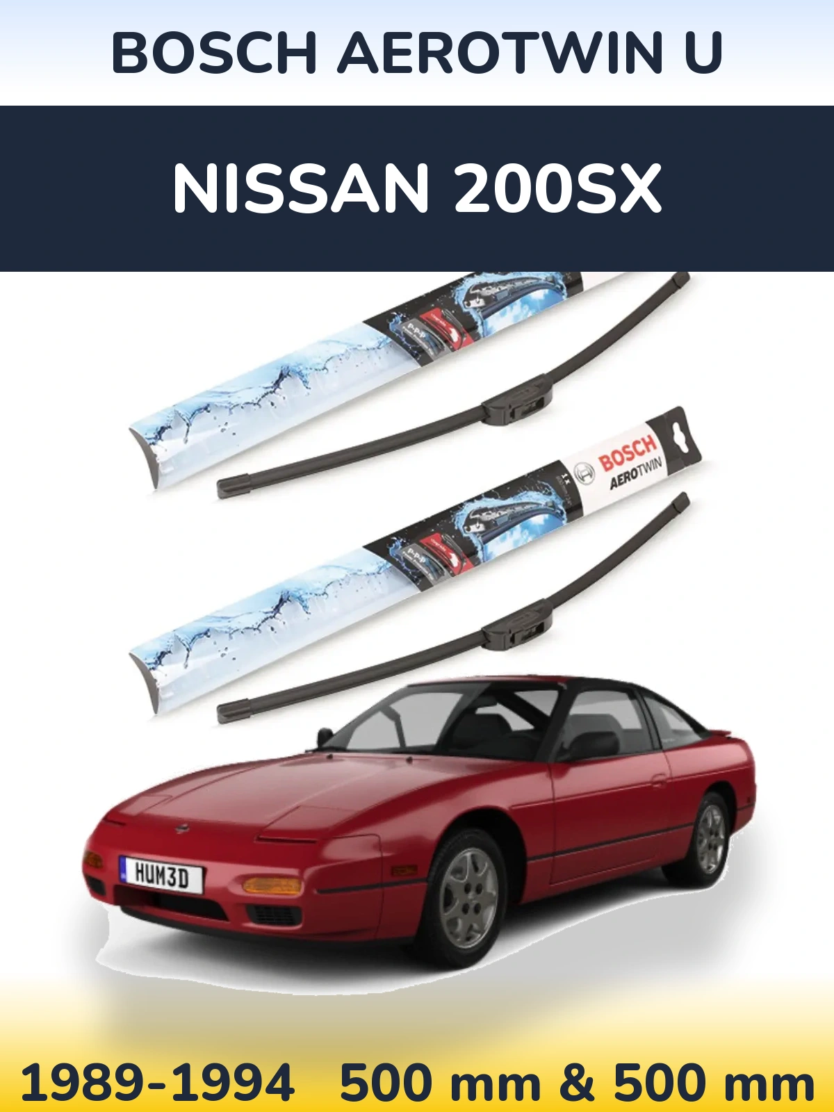 Ștergătoare BOSCH AeroTwin U pentru Nissan 200SX