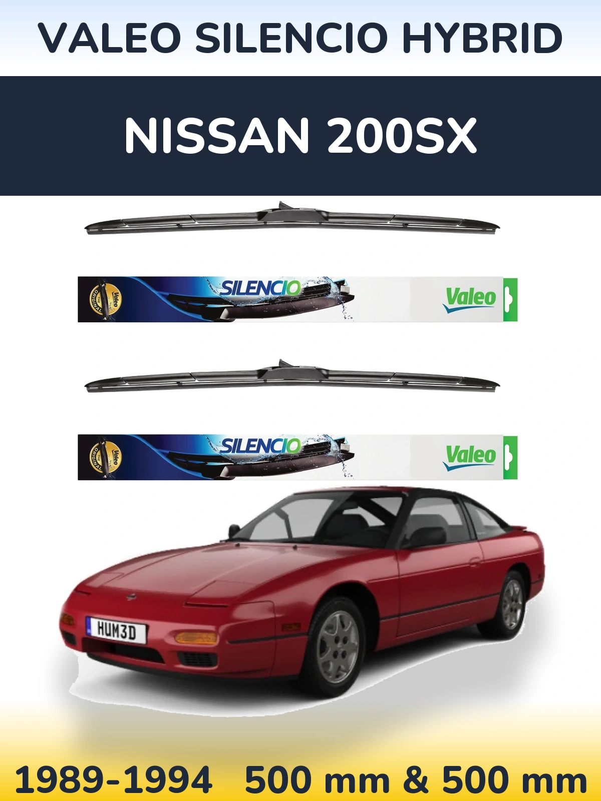 Ștergătoare Valeo Silencio Hybrid pentru Nissan 200SX