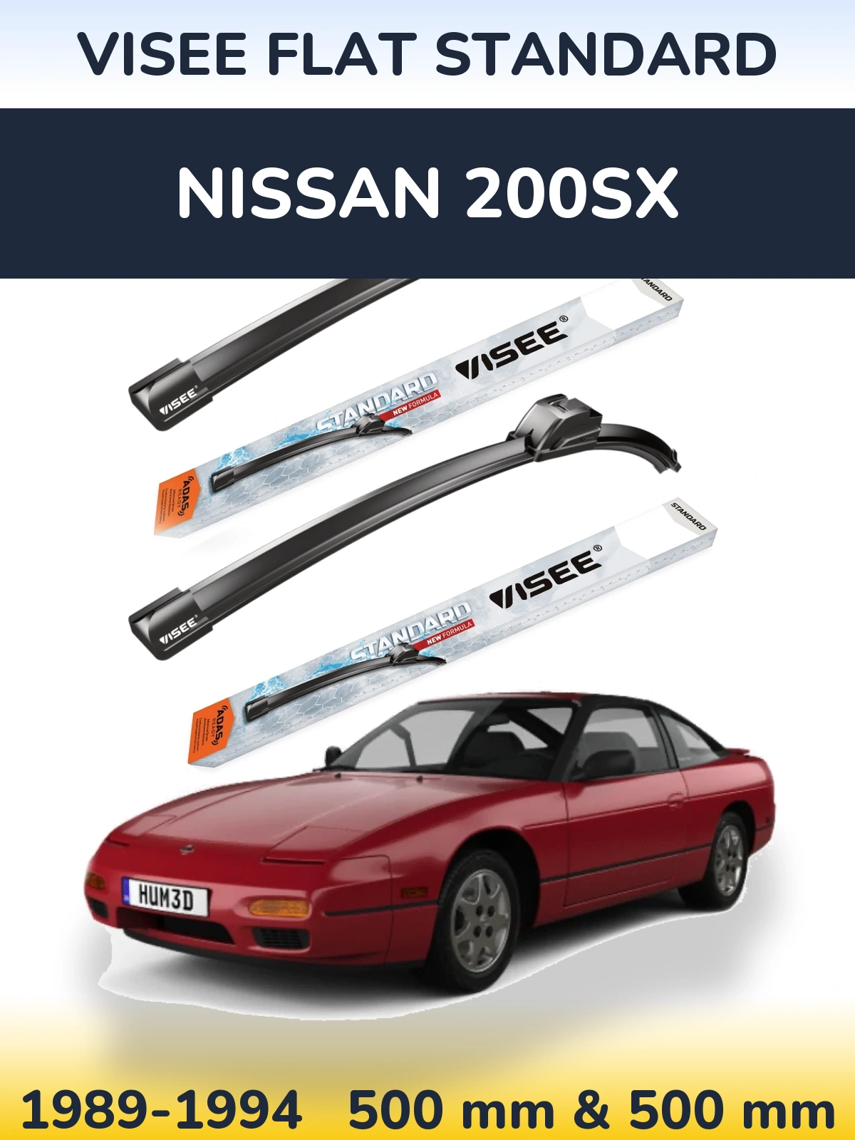 Ștergătoare VISEE FLAT STANDARD pentru Nissan 200SX