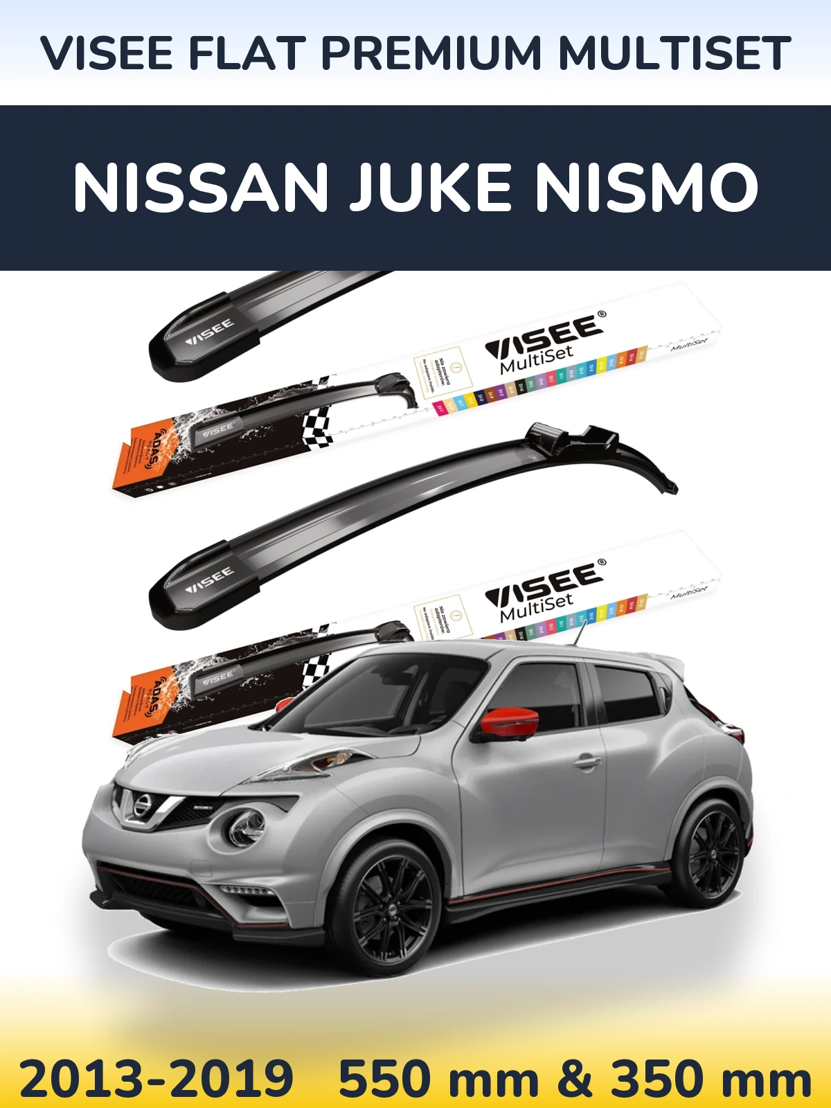 Ștergătoare VISEE FLAT PREMIUM MultiSet pentru Nissan Juke Nismo