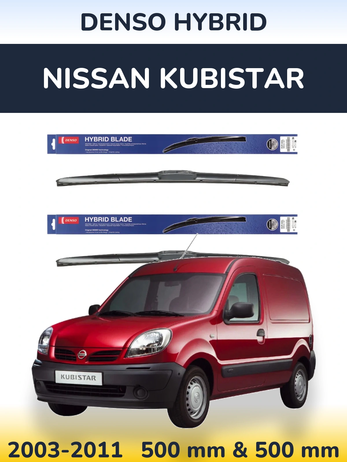 Ștergătoare Denso Hybrid pentru Nissan Kubistar