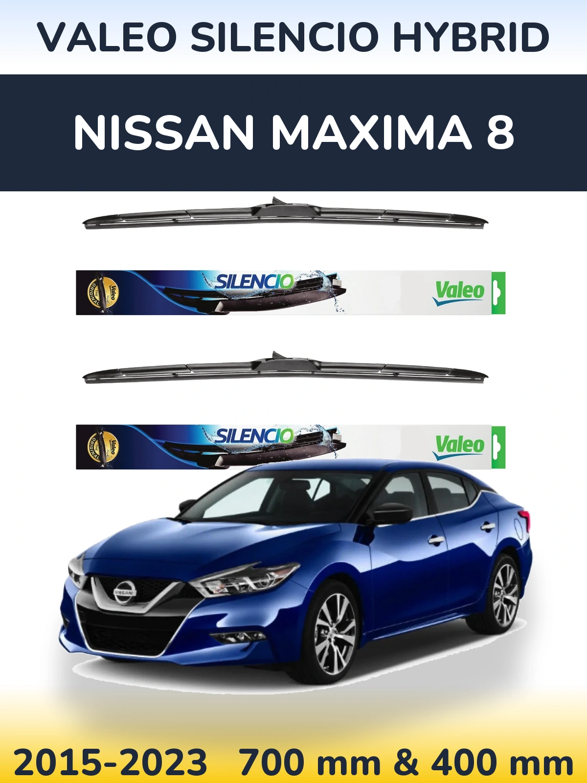 Ștergătoare Valeo Silencio Hybrid pentru Nissan Maxima 8