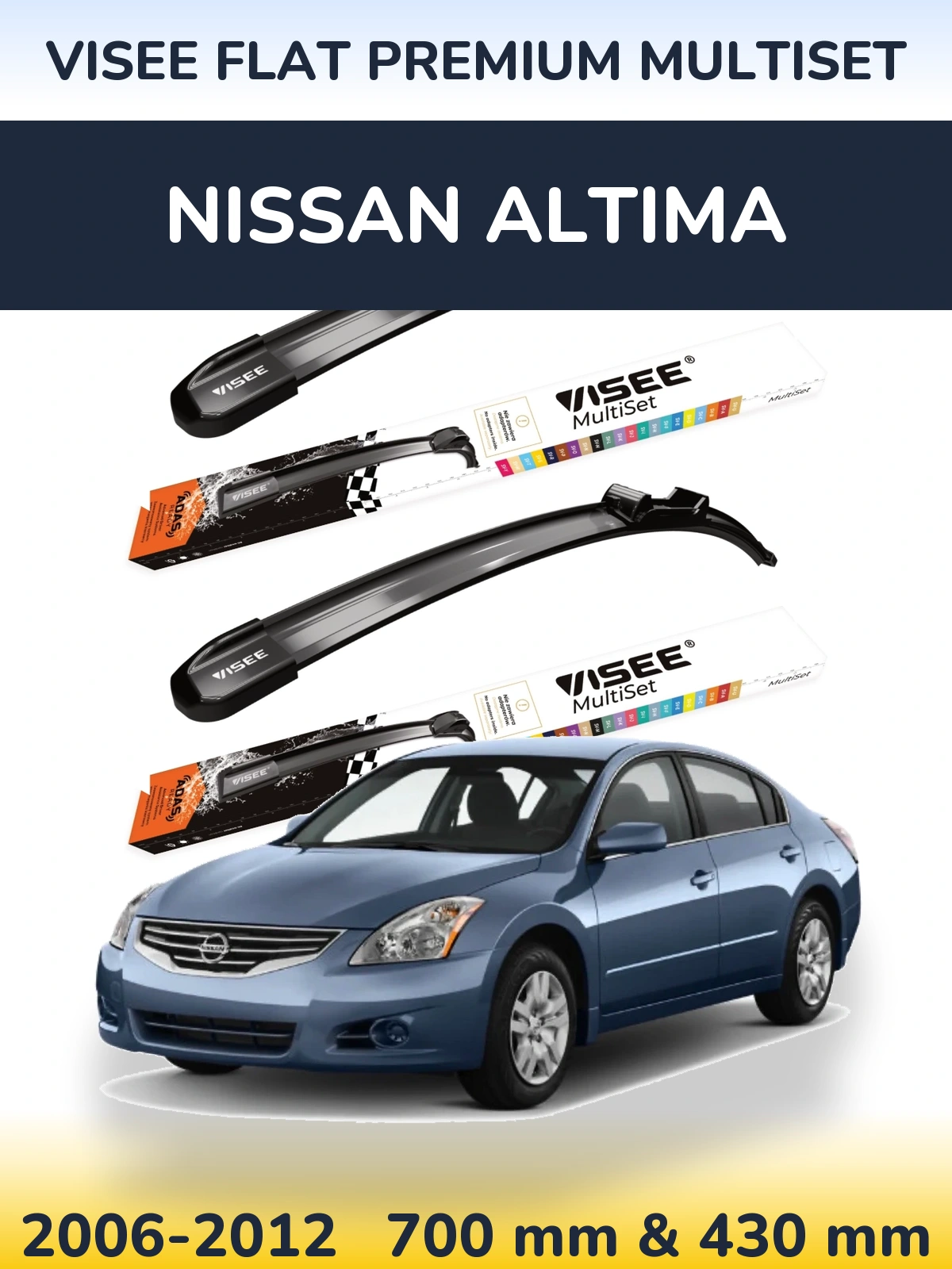 Ștergătoare VISEE FLAT PREMIUM MultiSet pentru Nissan Altima