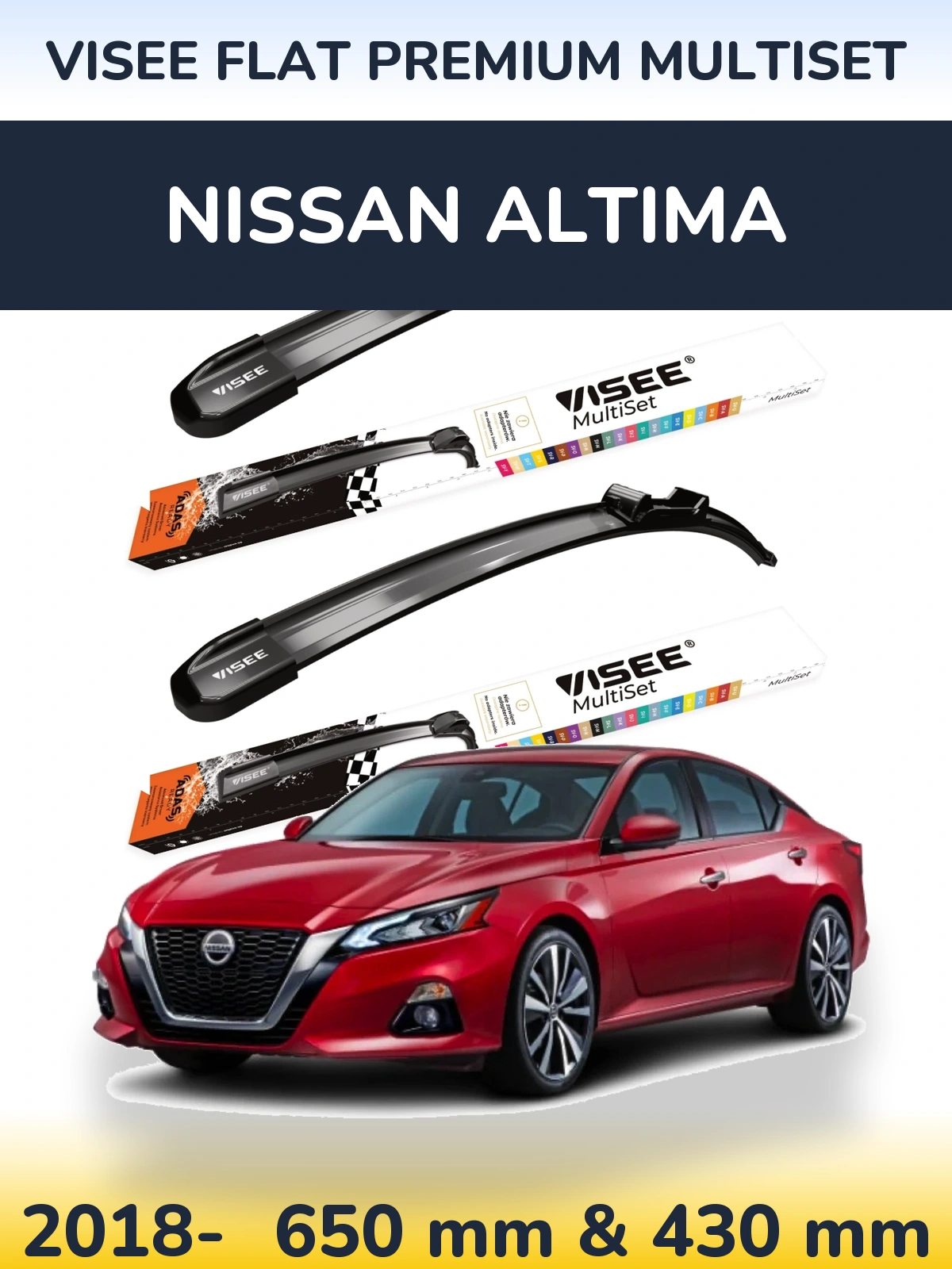 Ștergătoare VISEE FLAT PREMIUM MultiSet pentru Nissan Altima