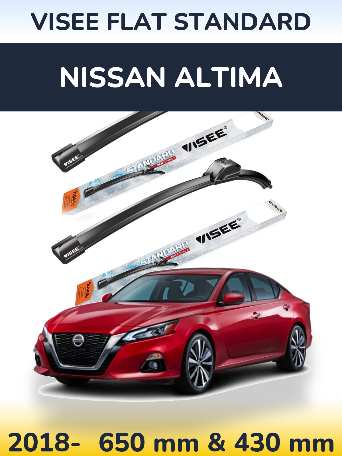Ștergătoare VISEE FLAT STANDARD pentru Nissan Altima