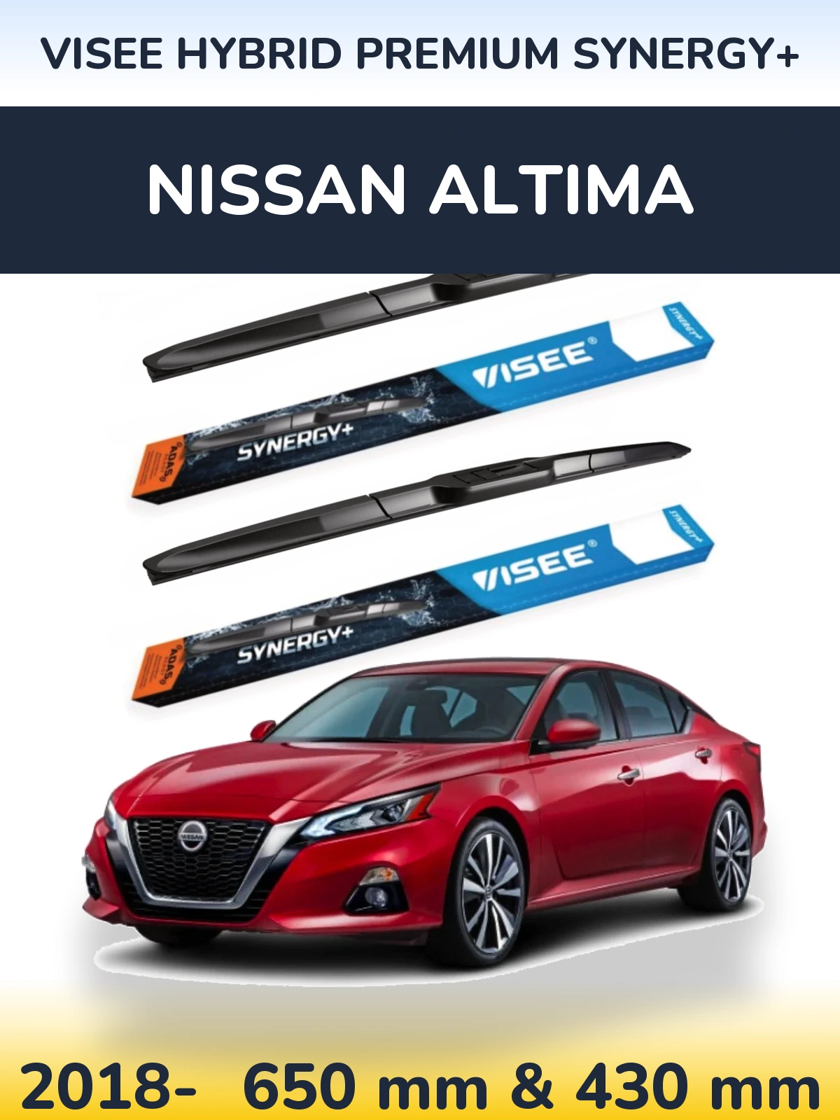 Ștergătoare VISEE HYBRID PREMIUM SYNERGY+ pentru Nissan Altima