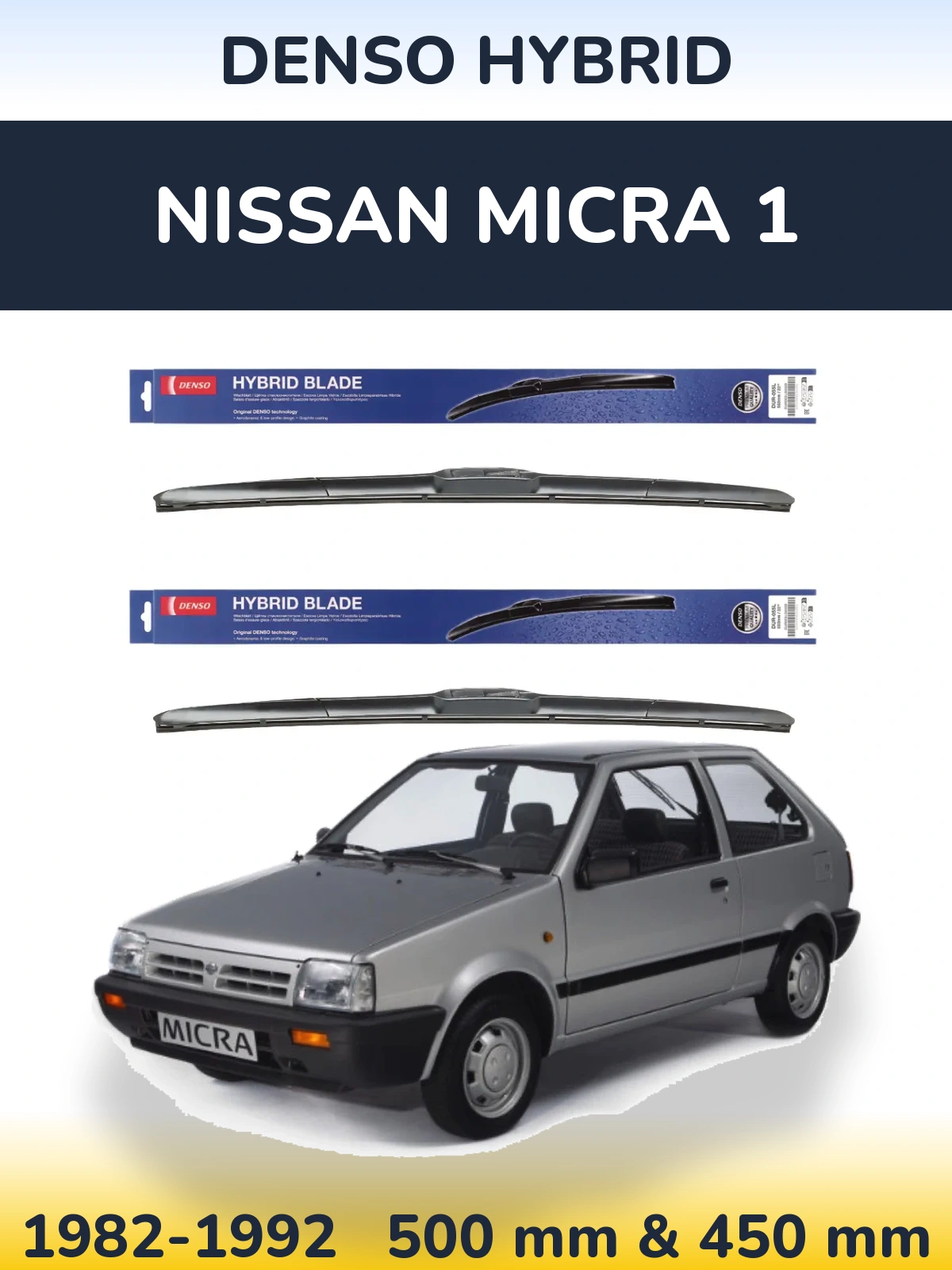 Ștergătoare Denso Hybrid pentru Nissan Micra 1
