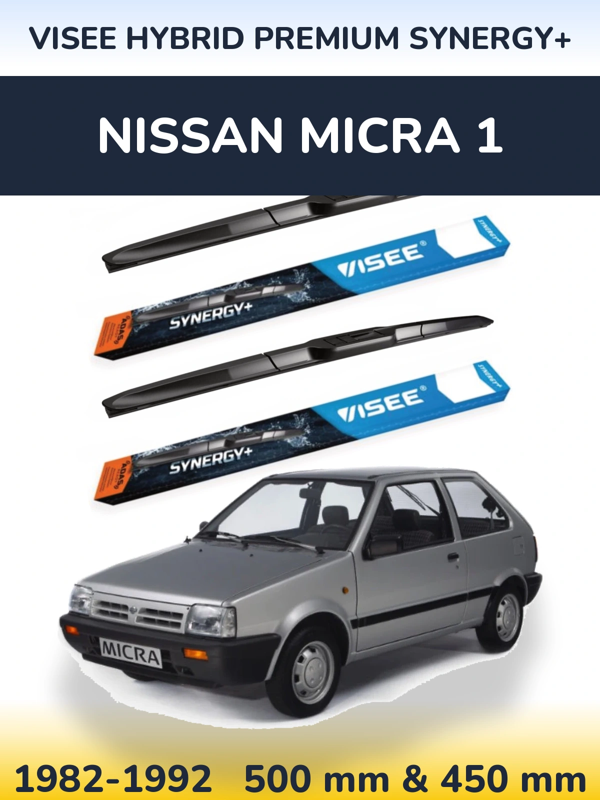 Ștergătoare VISEE HYBRID PREMIUM SYNERGY+ pentru Nissan Micra 1