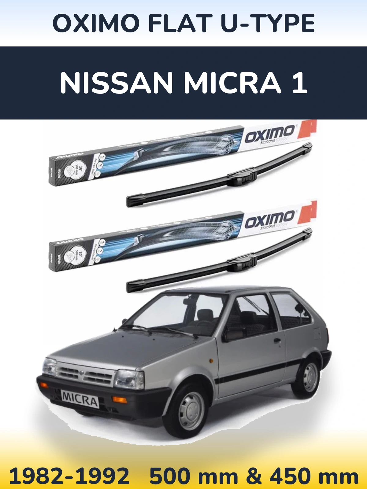 Ștergătoare Oximo Flat U-type pentru Nissan Micra 1