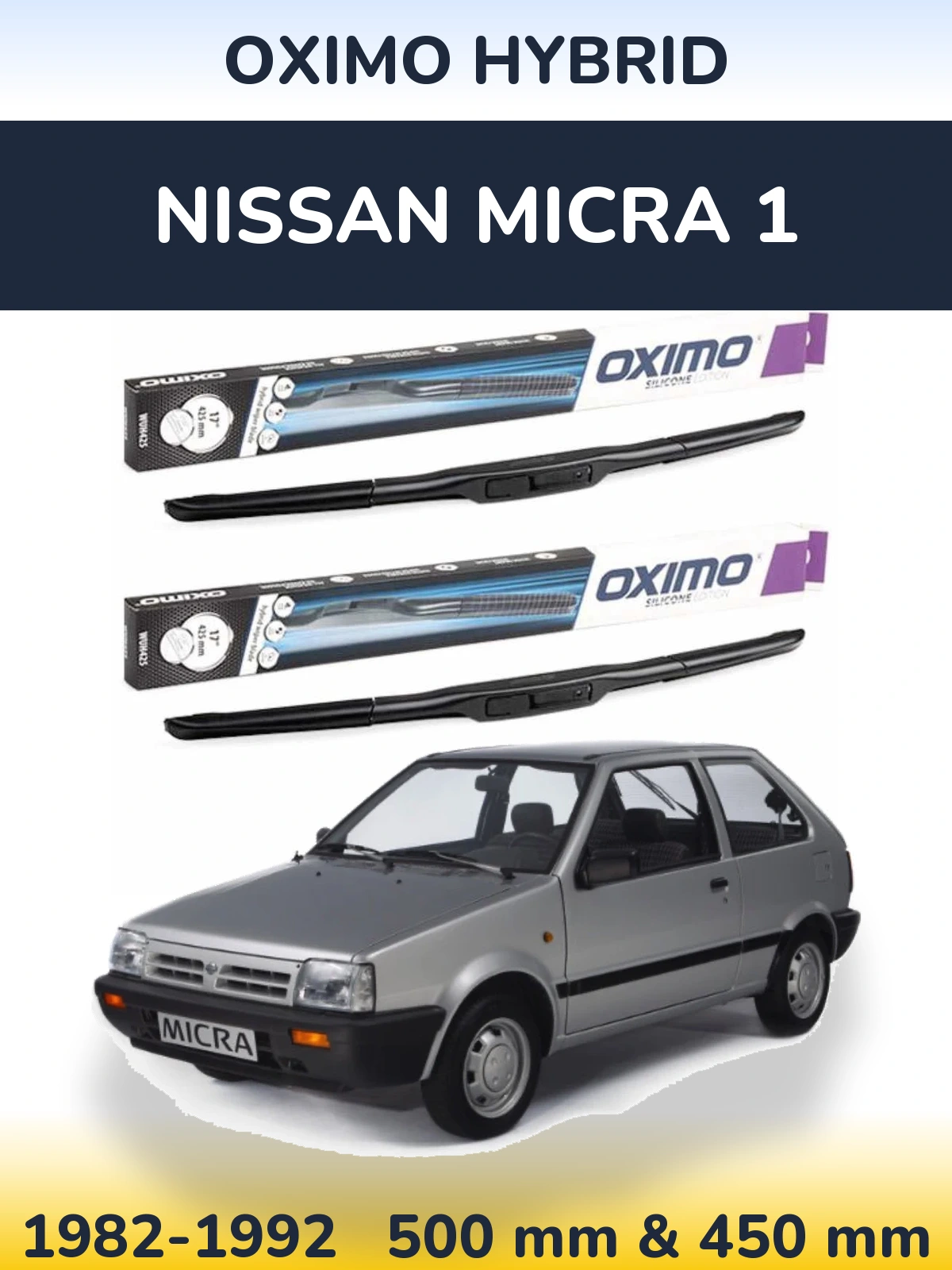 Ștergătoare Oximo Hybrid pentru Nissan Micra 1