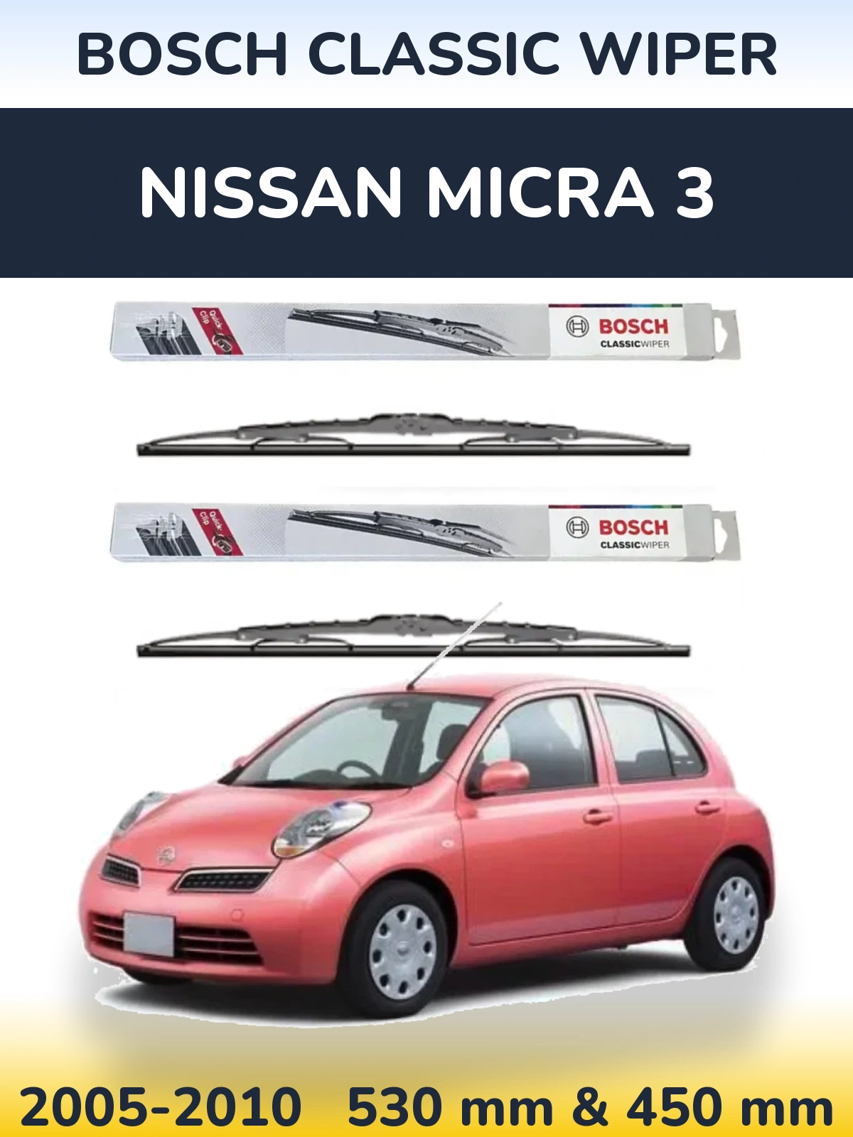 Ștergătoare BOSCH Classic Wiper pentru Nissan Micra 3