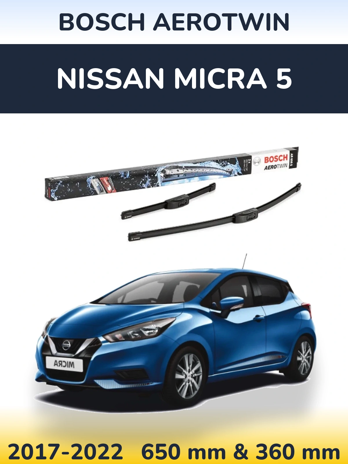 Ștergătoare BOSCH AeroTwin pentru Nissan Micra 5
