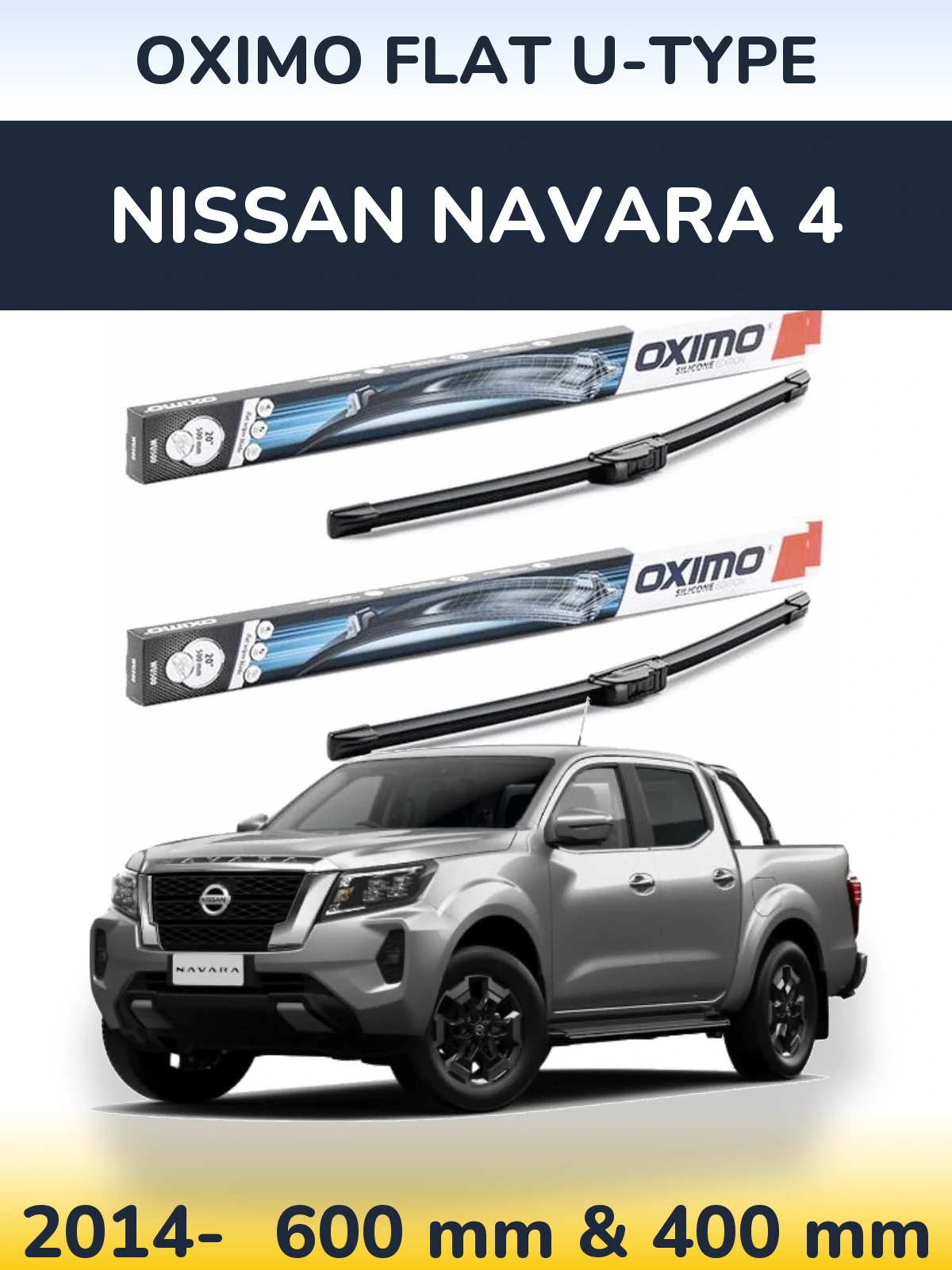 Ștergătoare Oximo Flat U-type pentru Nissan Navara 4