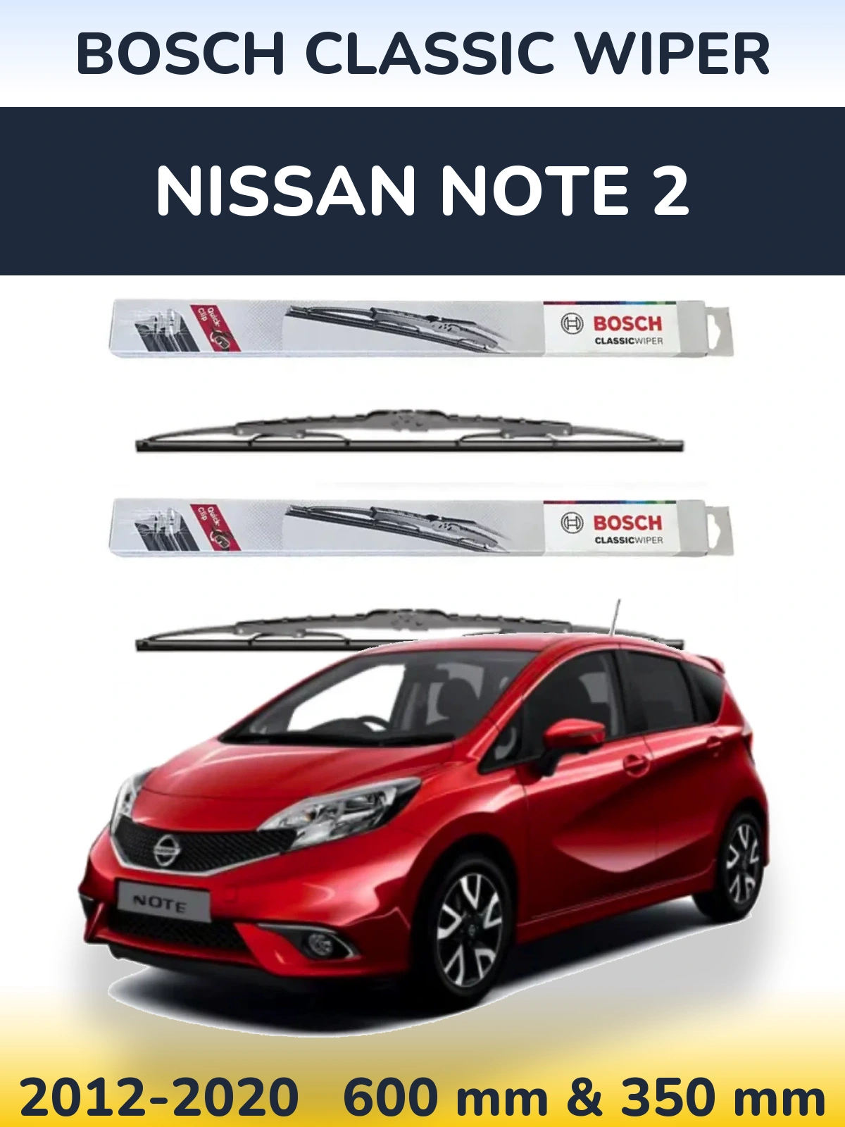Ștergătoare BOSCH Classic Wiper pentru Nissan Note 2