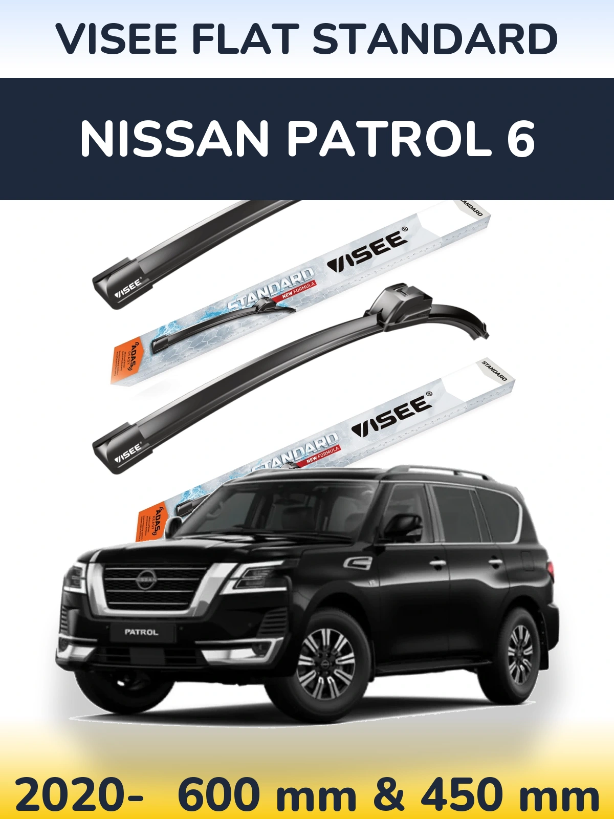 Ștergătoare VISEE FLAT STANDARD pentru Nissan Patrol 6