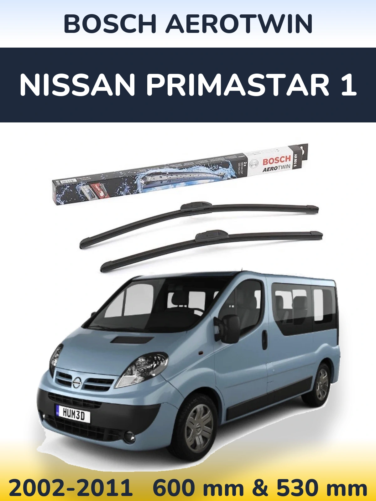 Ștergătoare BOSCH AeroTwin pentru Nissan Primastar 1