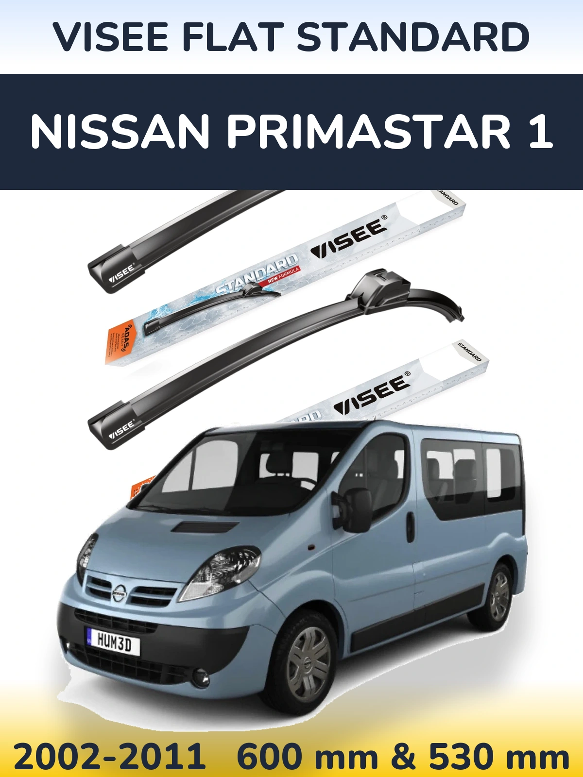 Ștergătoare VISEE FLAT STANDARD pentru Nissan Primastar 1
