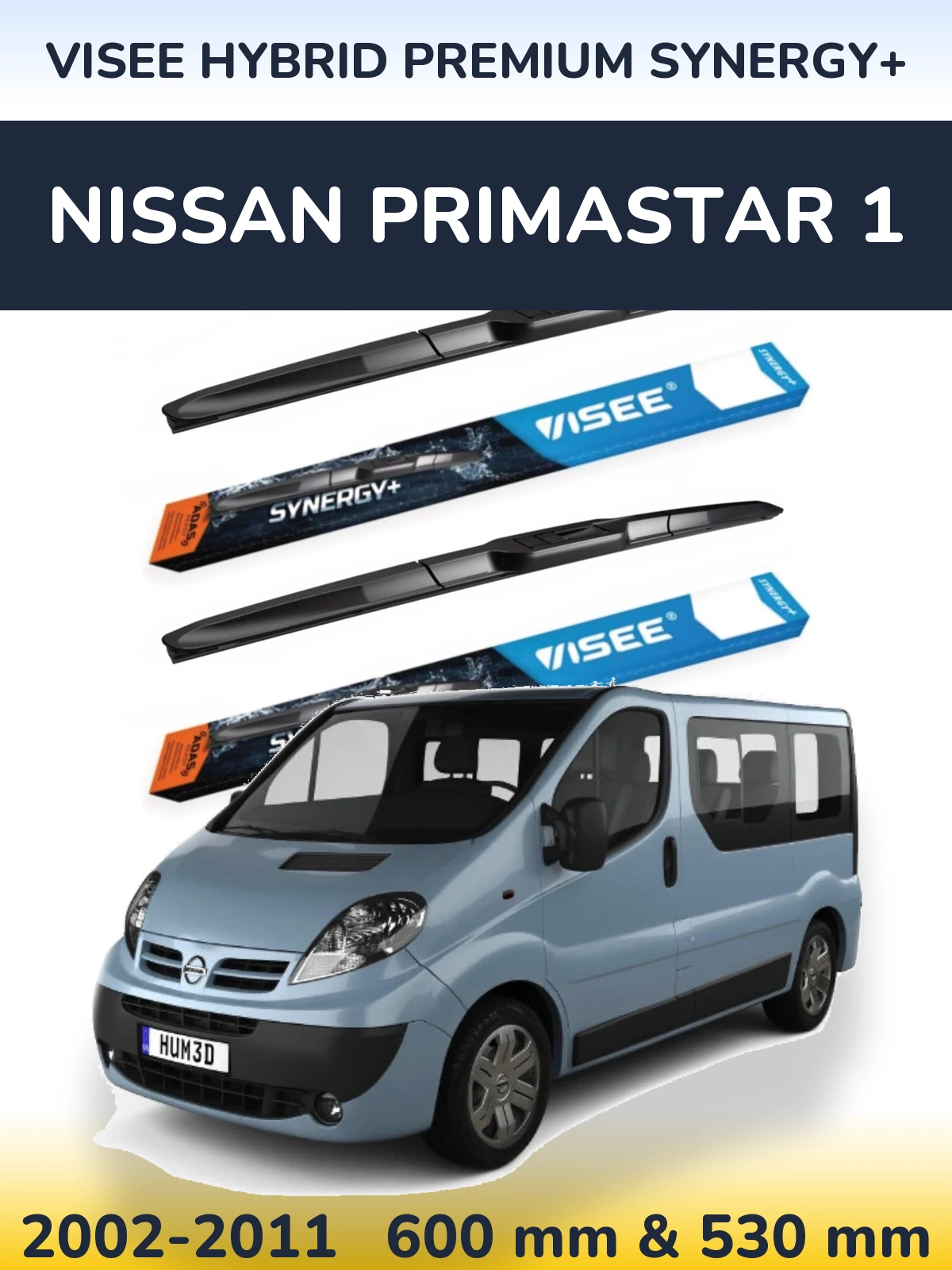 Ștergătoare VISEE HYBRID PREMIUM SYNERGY+ pentru Nissan Primastar 1