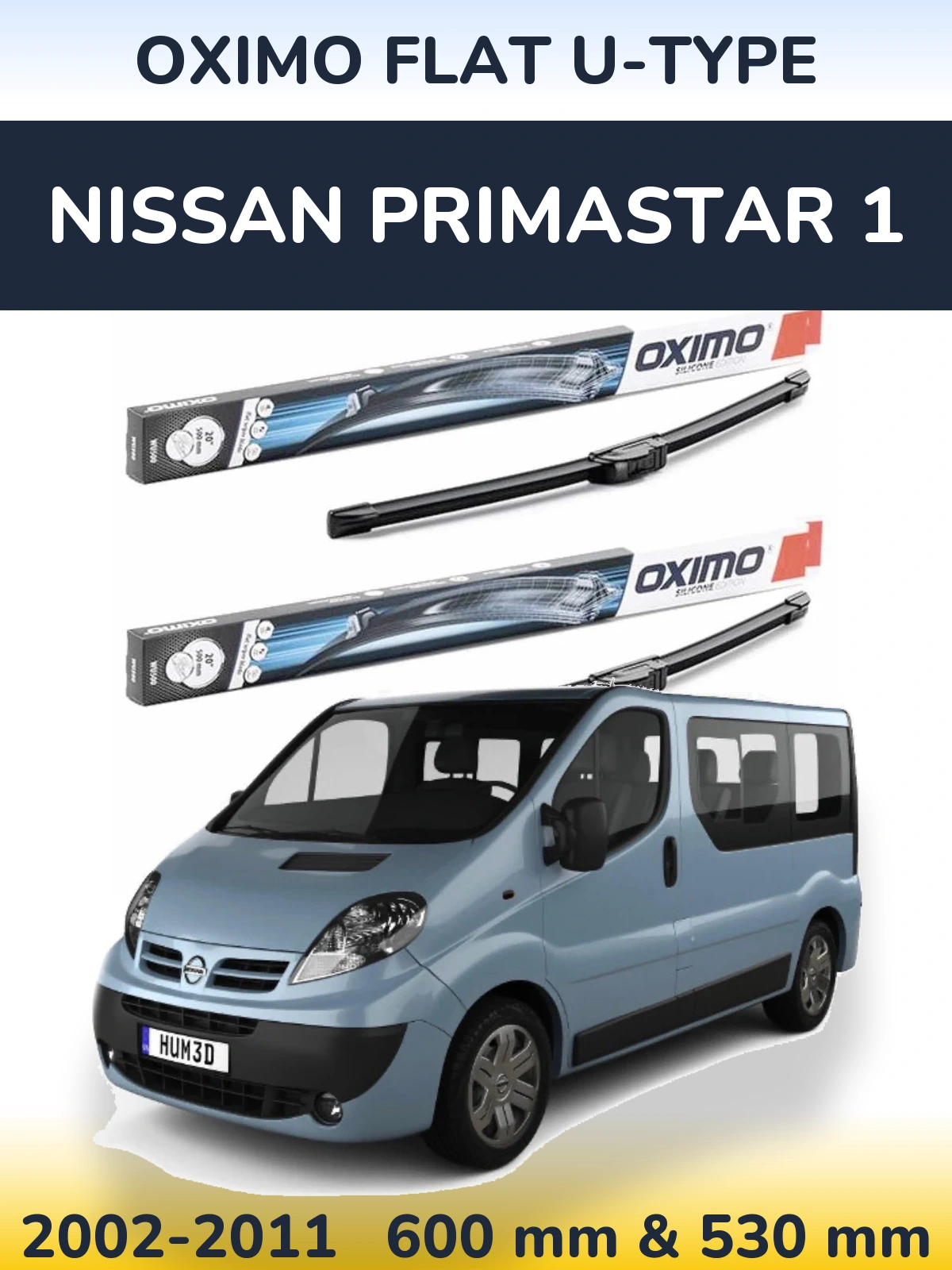 Ștergătoare Oximo Flat U-type pentru Nissan Primastar 1