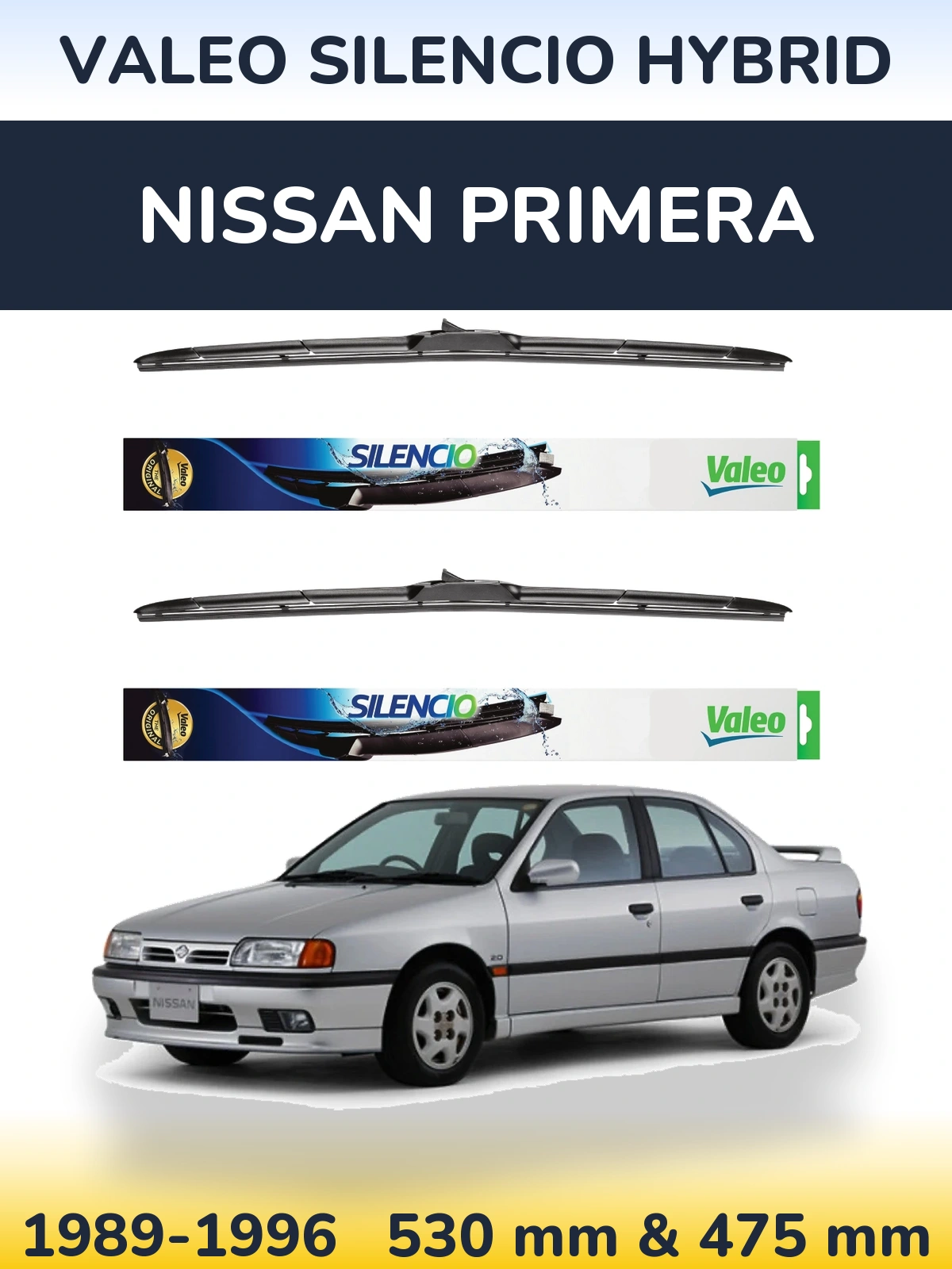 Ștergătoare Valeo Silencio Hybrid pentru Nissan Primera