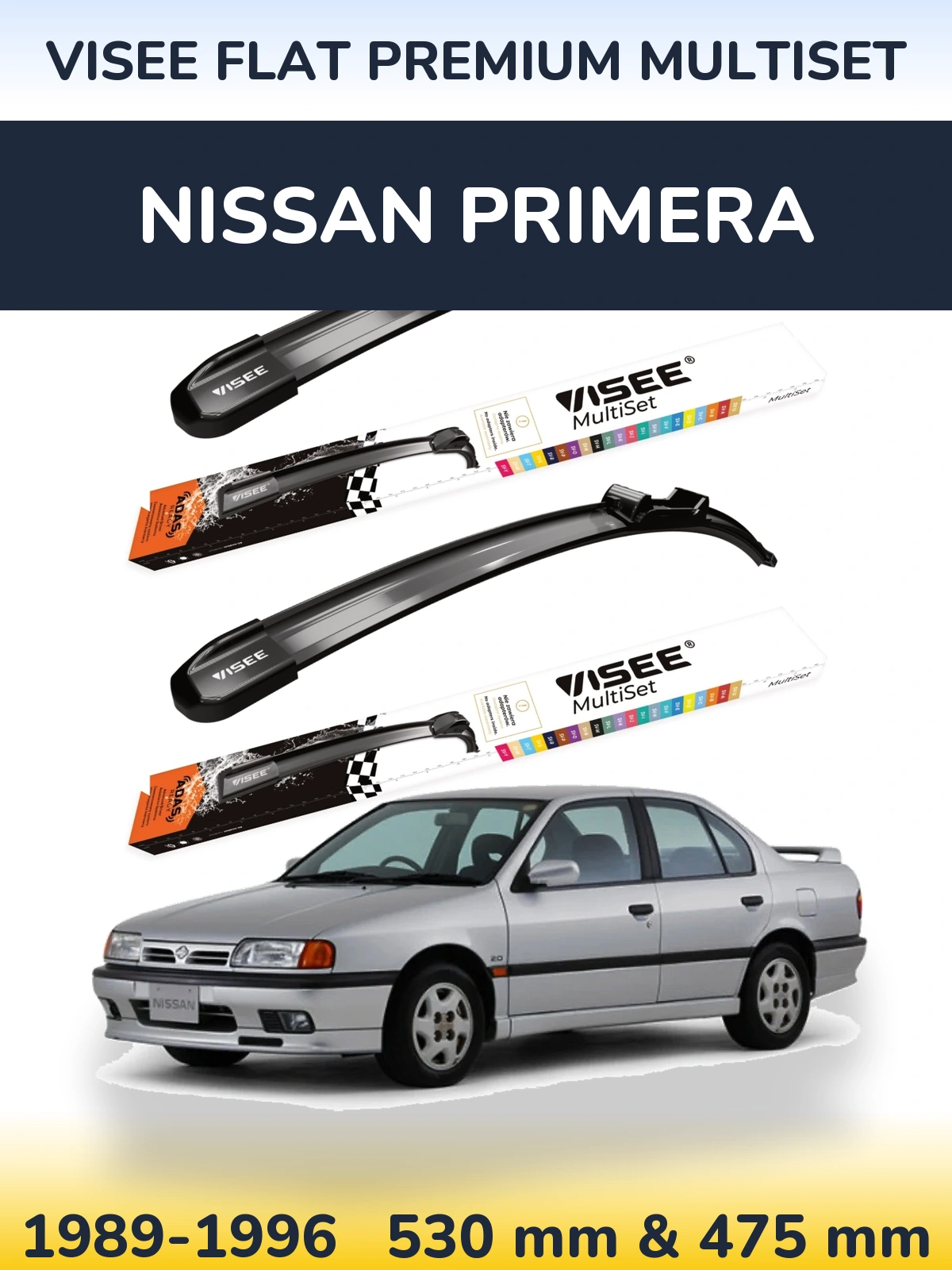Ștergătoare VISEE FLAT PREMIUM MultiSet pentru Nissan Primera