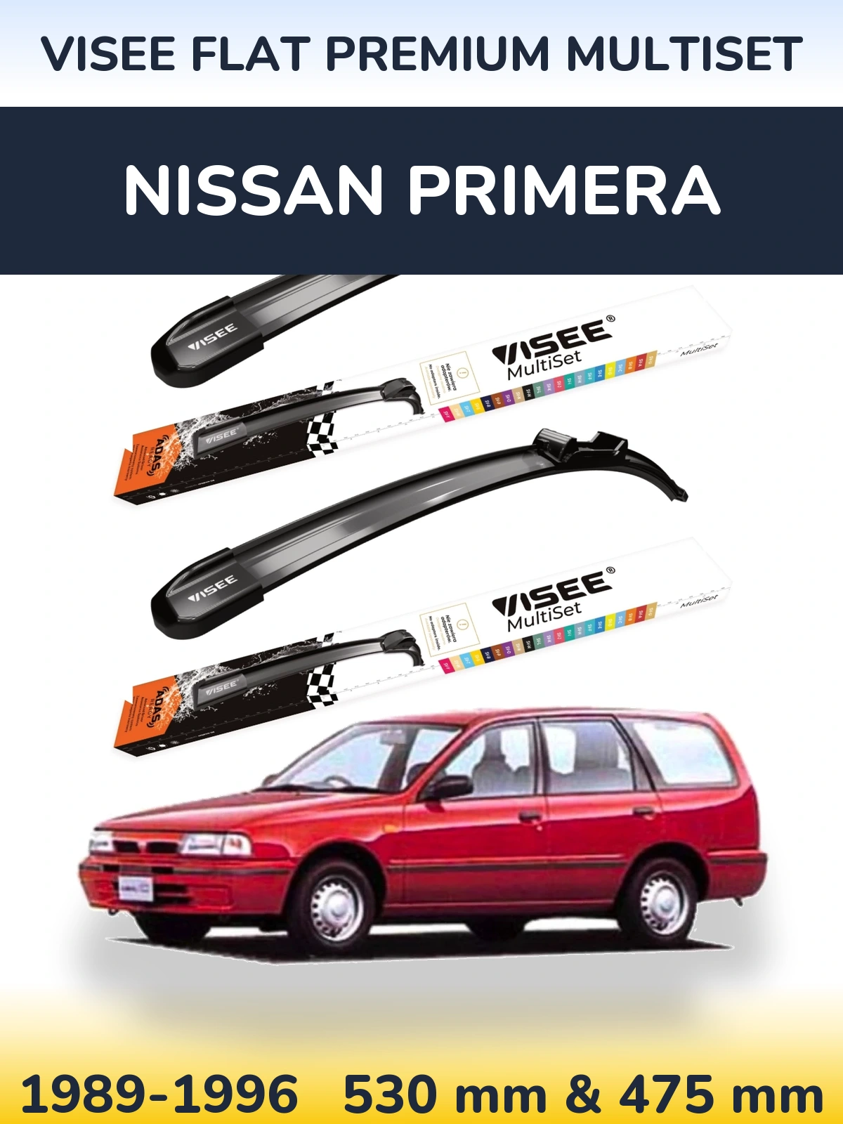 Ștergătoare VISEE FLAT PREMIUM MultiSet pentru Nissan Primera
