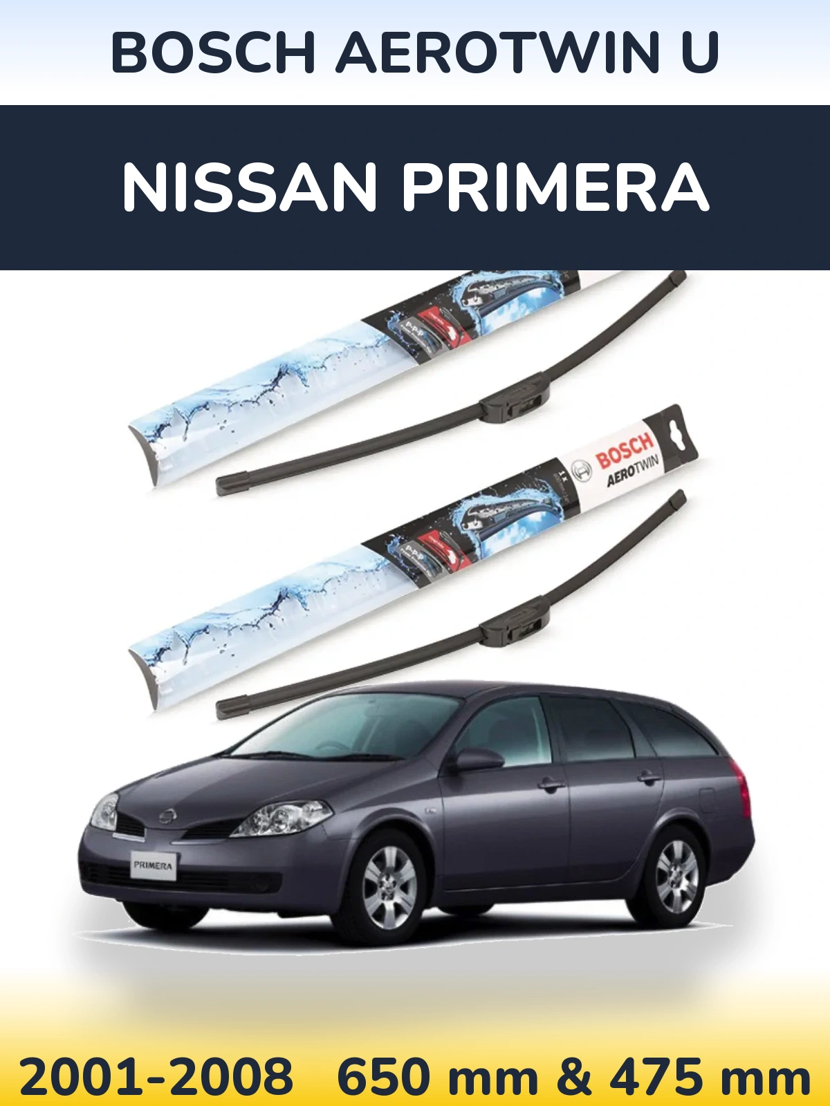 Ștergătoare BOSCH AeroTwin U pentru Nissan Primera