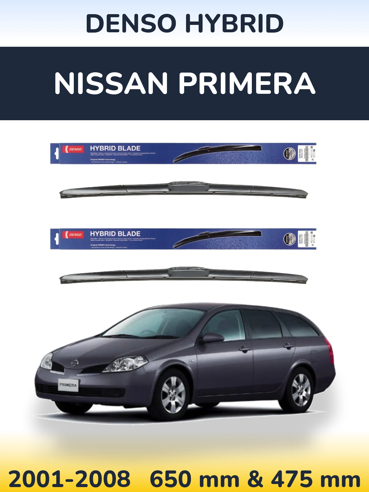 Ștergătoare Denso Hybrid pentru Nissan Primera