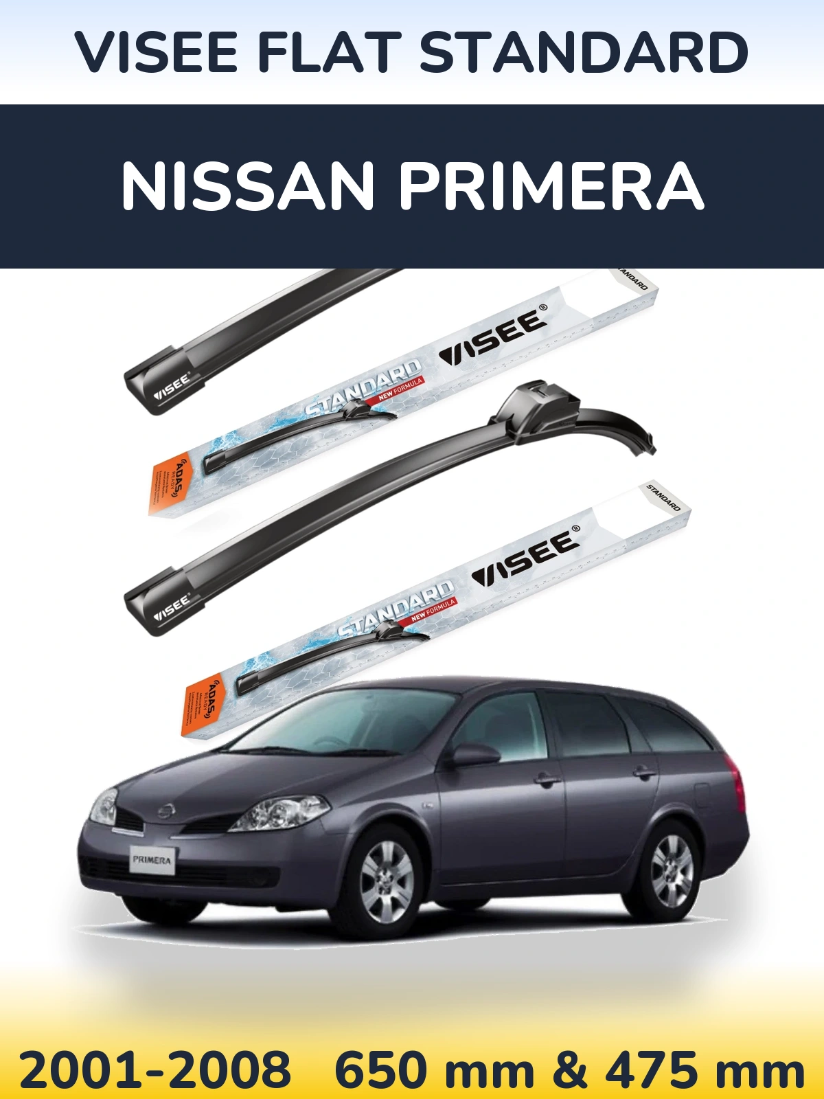 Ștergătoare VISEE FLAT STANDARD pentru Nissan Primera