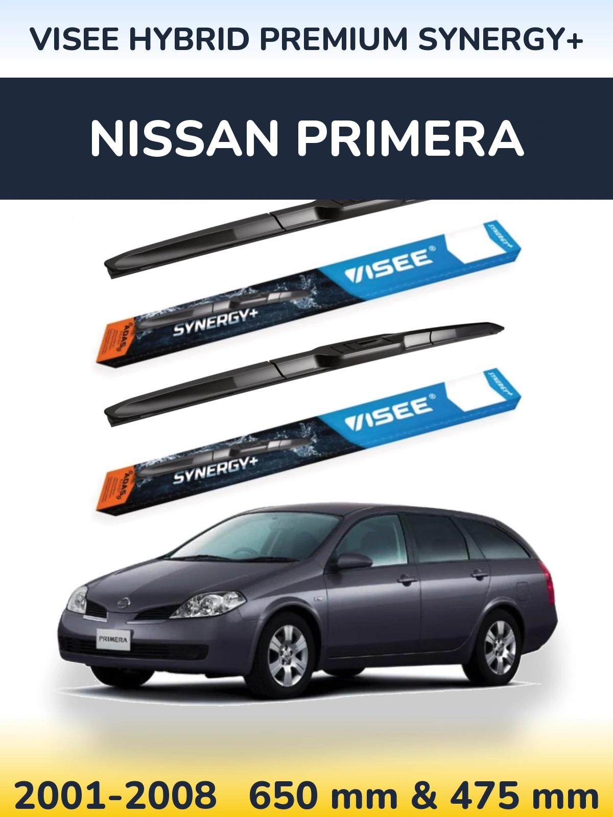 Ștergătoare VISEE HYBRID PREMIUM SYNERGY+ pentru Nissan Primera