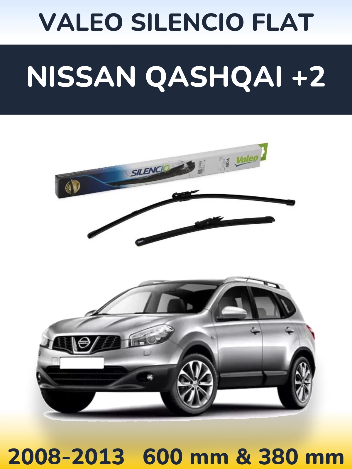 Ștergătoare Valeo Silencio Flat pentru Nissan Qashqai +2