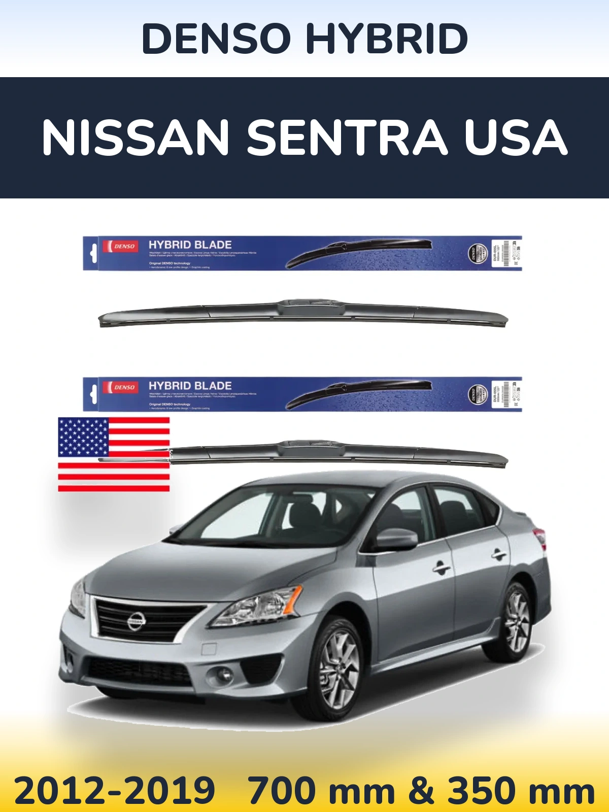 Ștergătoare Denso Hybrid pentru Nissan Sentra USA