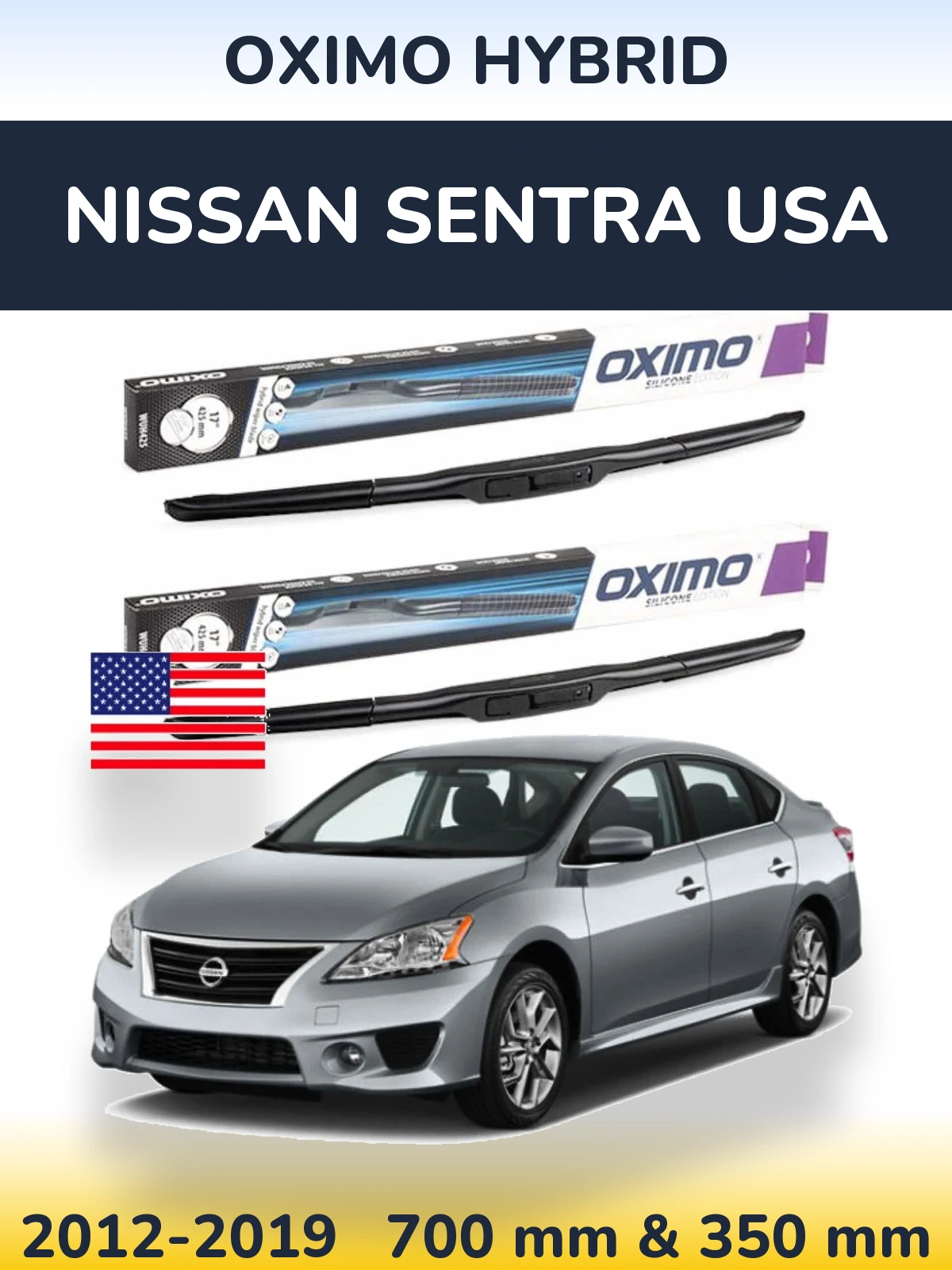 Ștergătoare Oximo Hybrid pentru Nissan Sentra USA