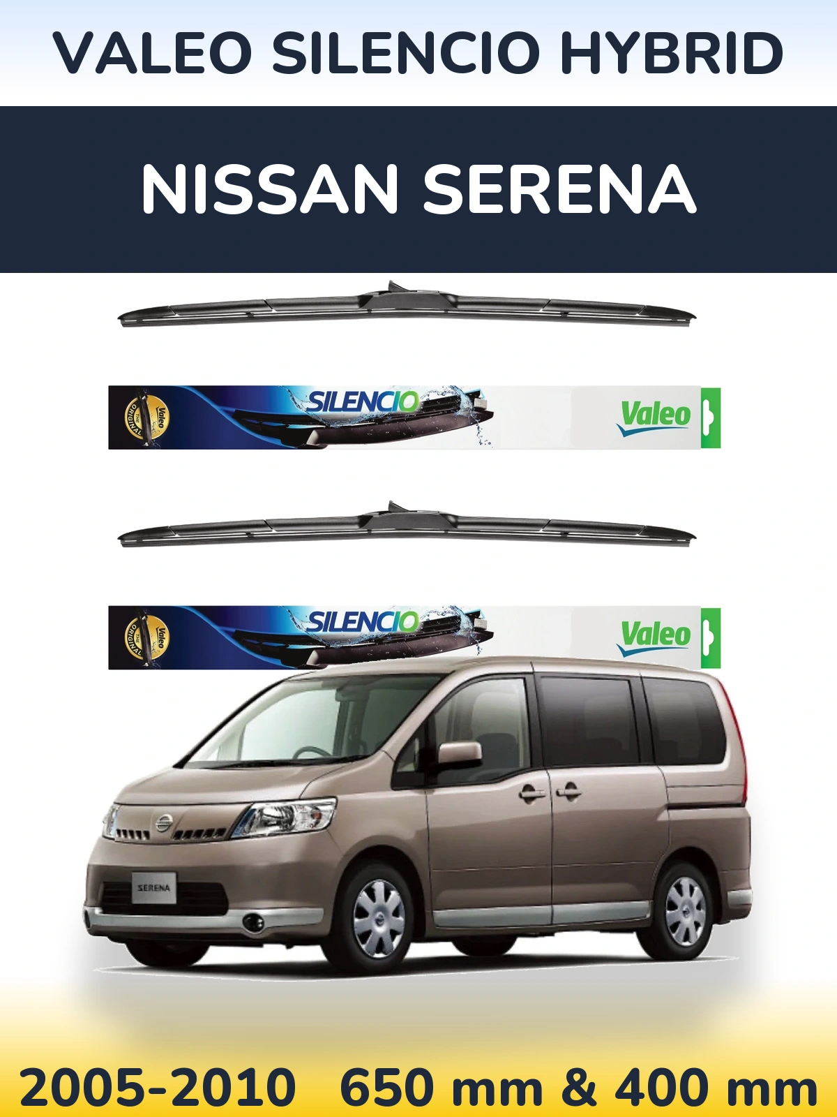 Ștergătoare Valeo Silencio Hybrid pentru Nissan Serena