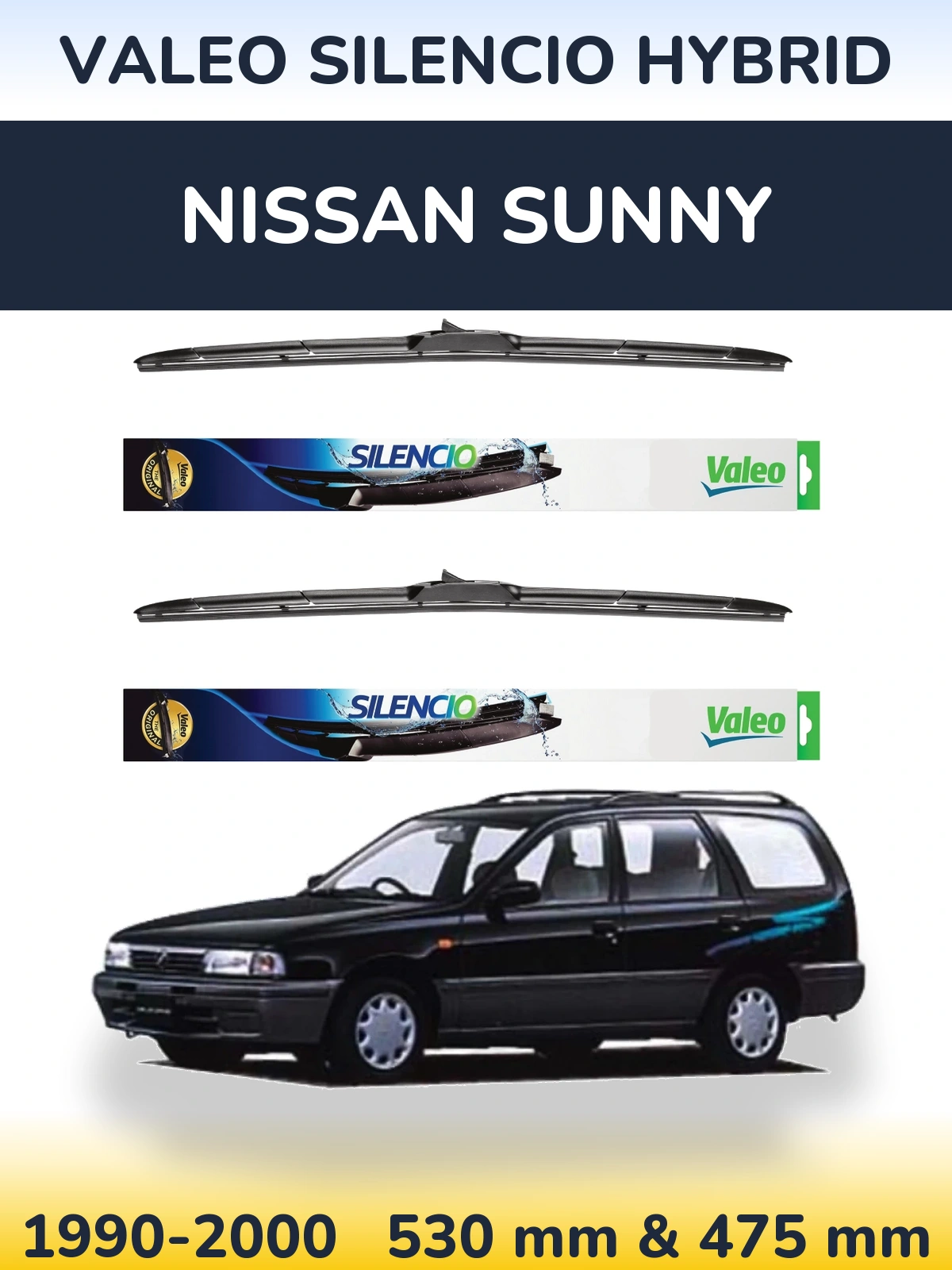 Ștergătoare Valeo Silencio Hybrid pentru Nissan Sunny