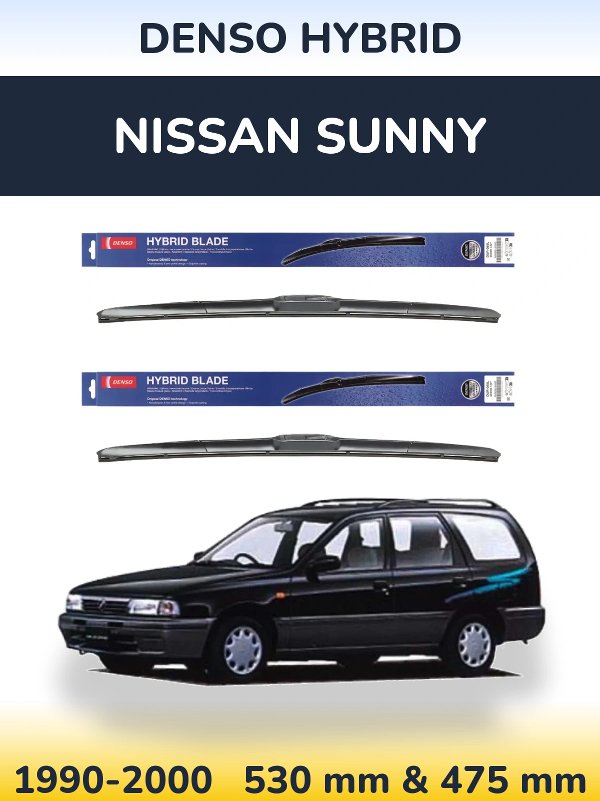 Ștergătoare Denso Hybrid pentru Nissan Sunny