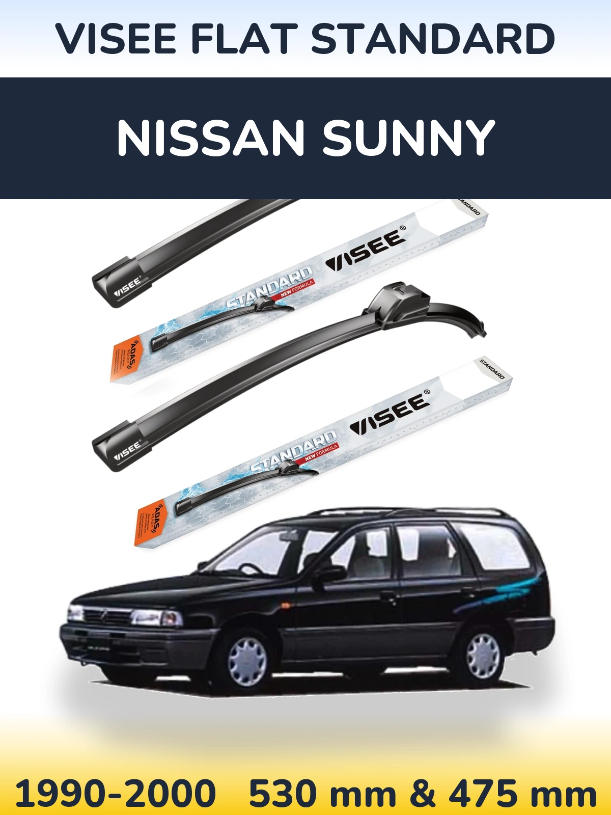 Ștergătoare VISEE FLAT STANDARD pentru Nissan Sunny