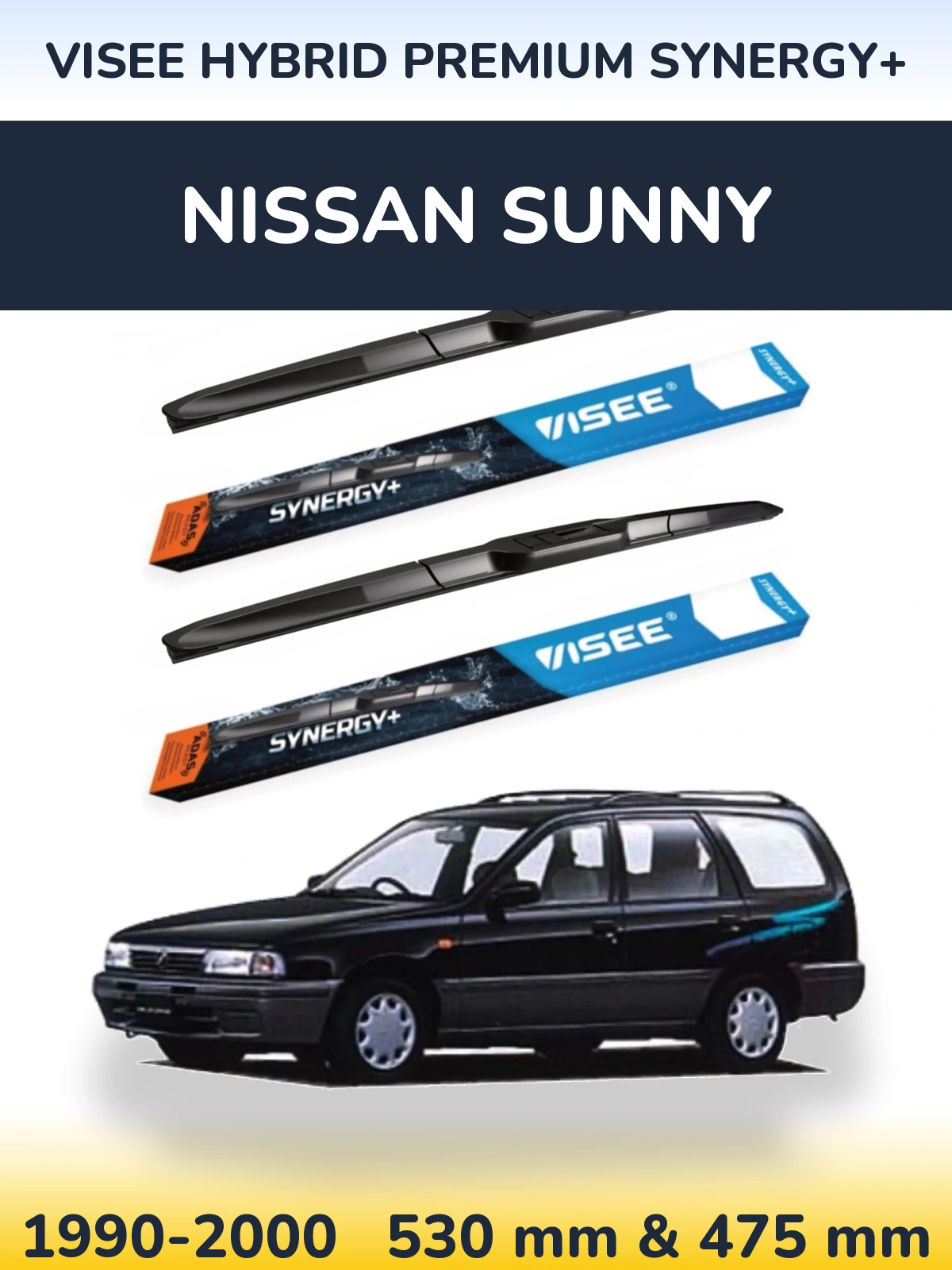 Ștergătoare VISEE HYBRID PREMIUM SYNERGY+ pentru Nissan Sunny