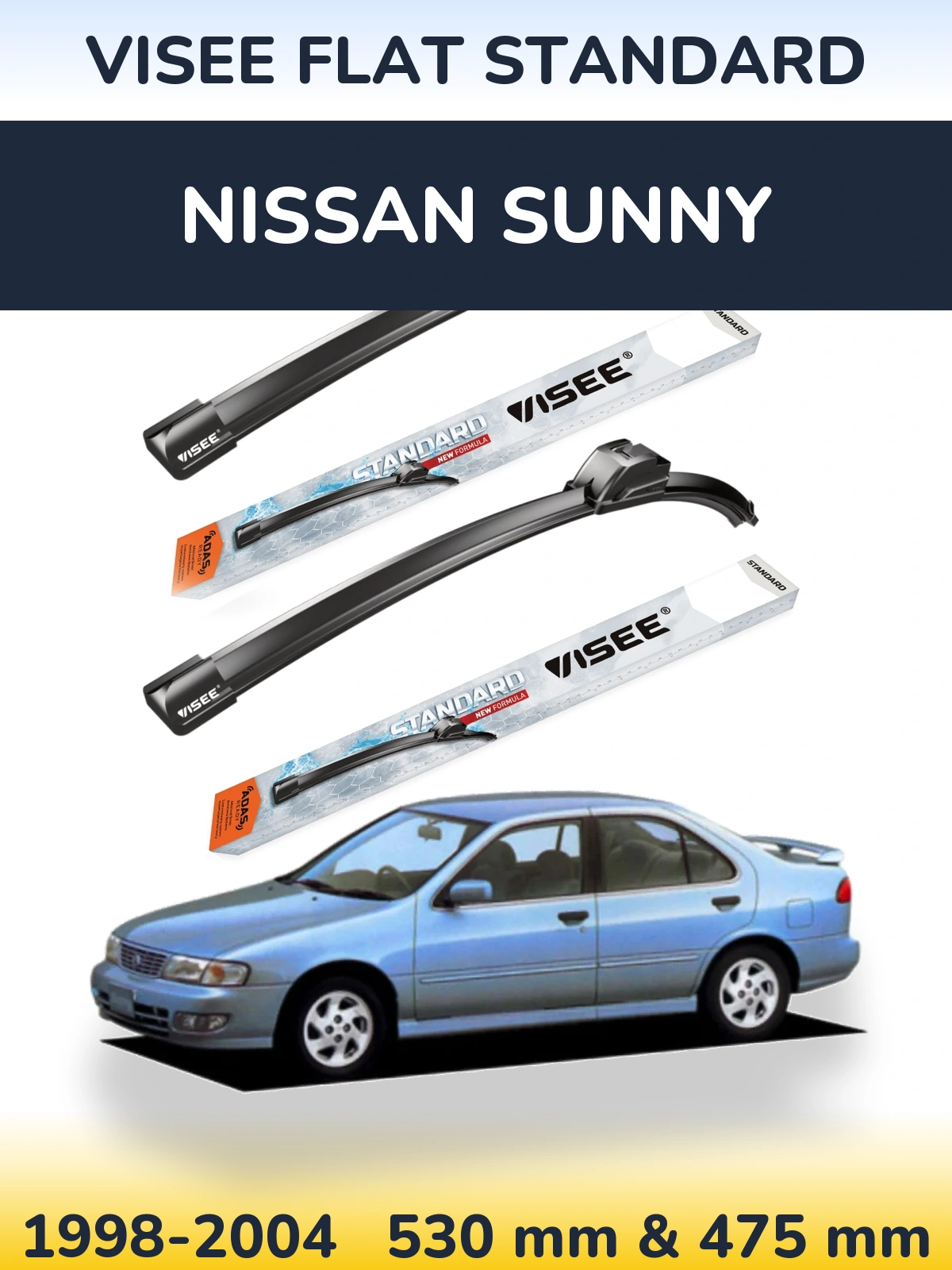 Ștergătoare VISEE FLAT STANDARD pentru Nissan Sunny