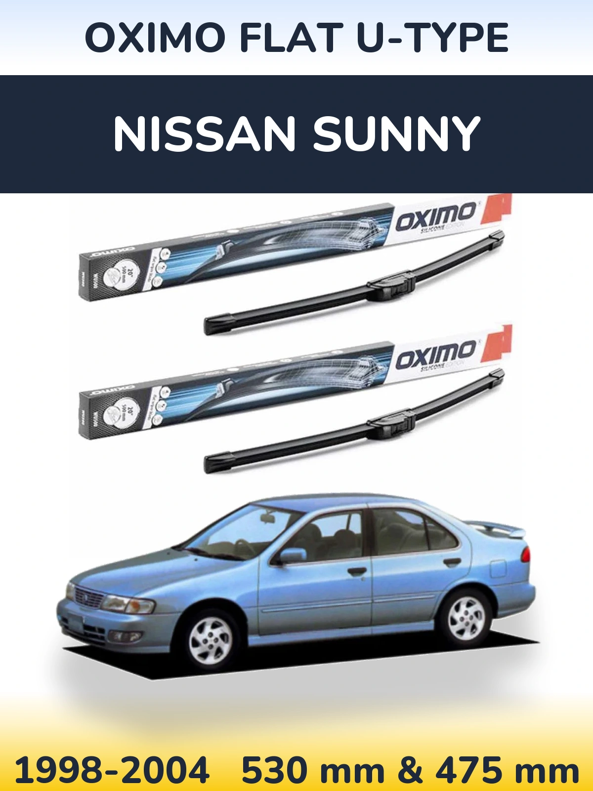 Ștergătoare Oximo Flat U-type pentru Nissan Sunny