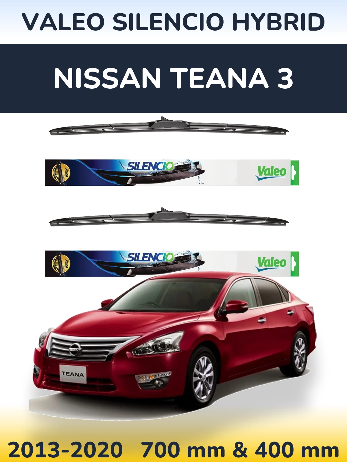 Ștergătoare Valeo Silencio Hybrid pentru Nissan Teana 3