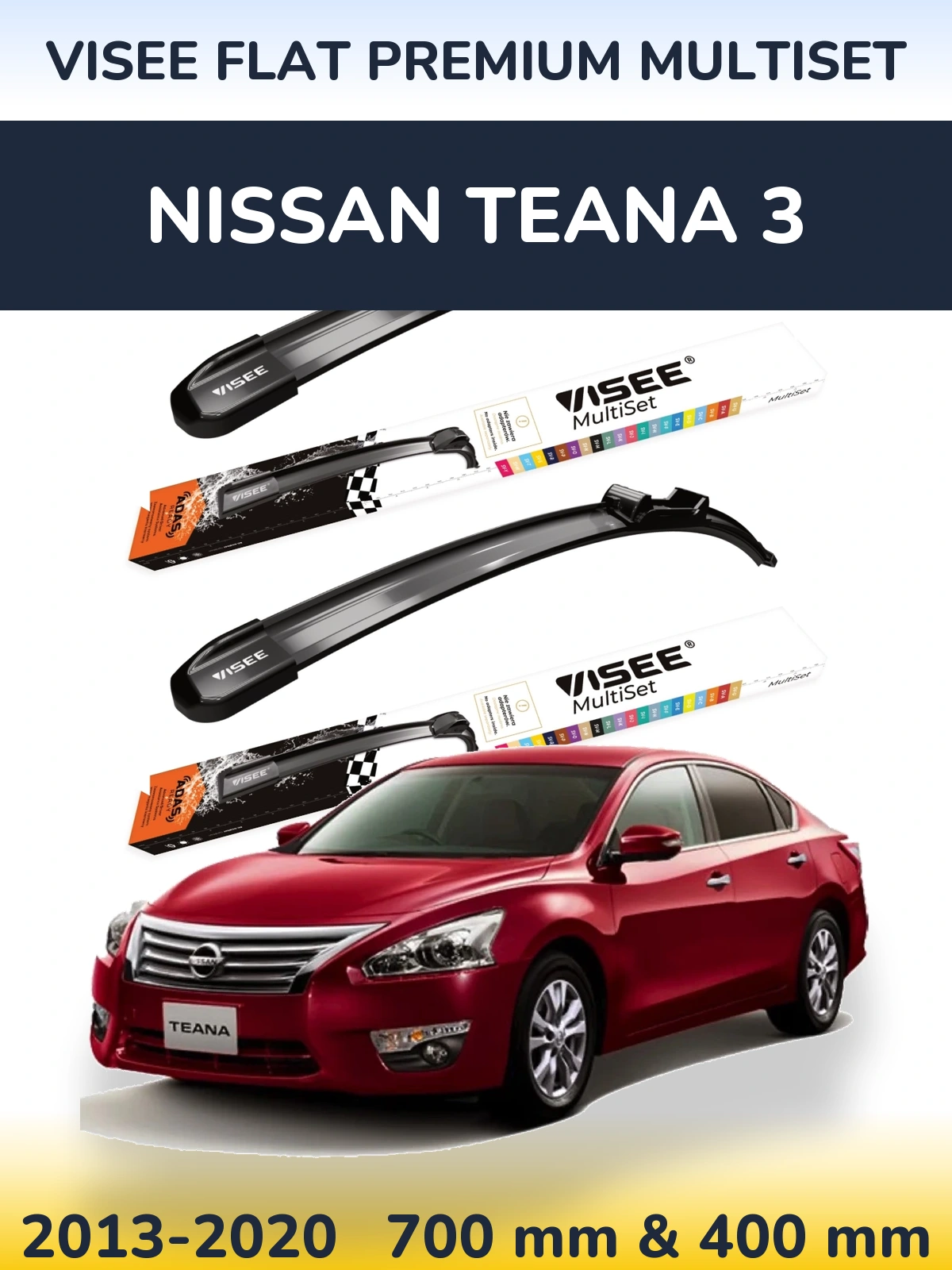 Ștergătoare VISEE FLAT PREMIUM MultiSet pentru Nissan Teana 3