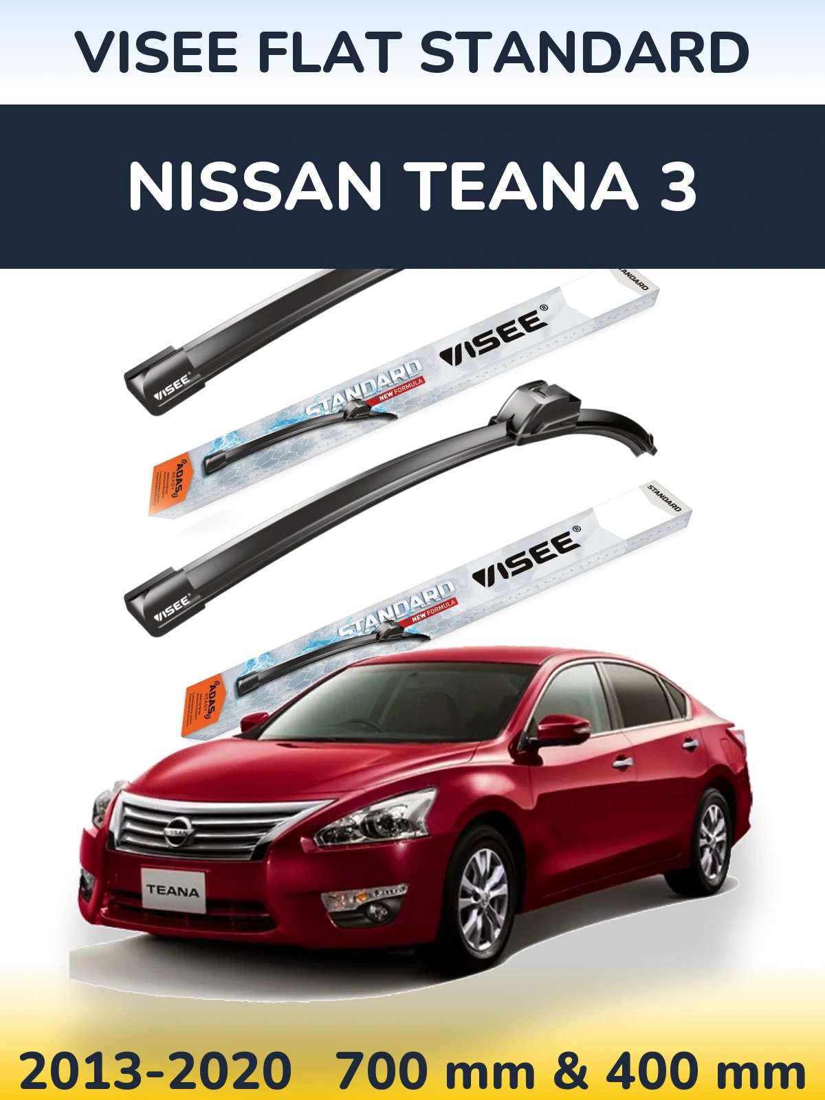 Ștergătoare VISEE FLAT STANDARD pentru Nissan Teana 3