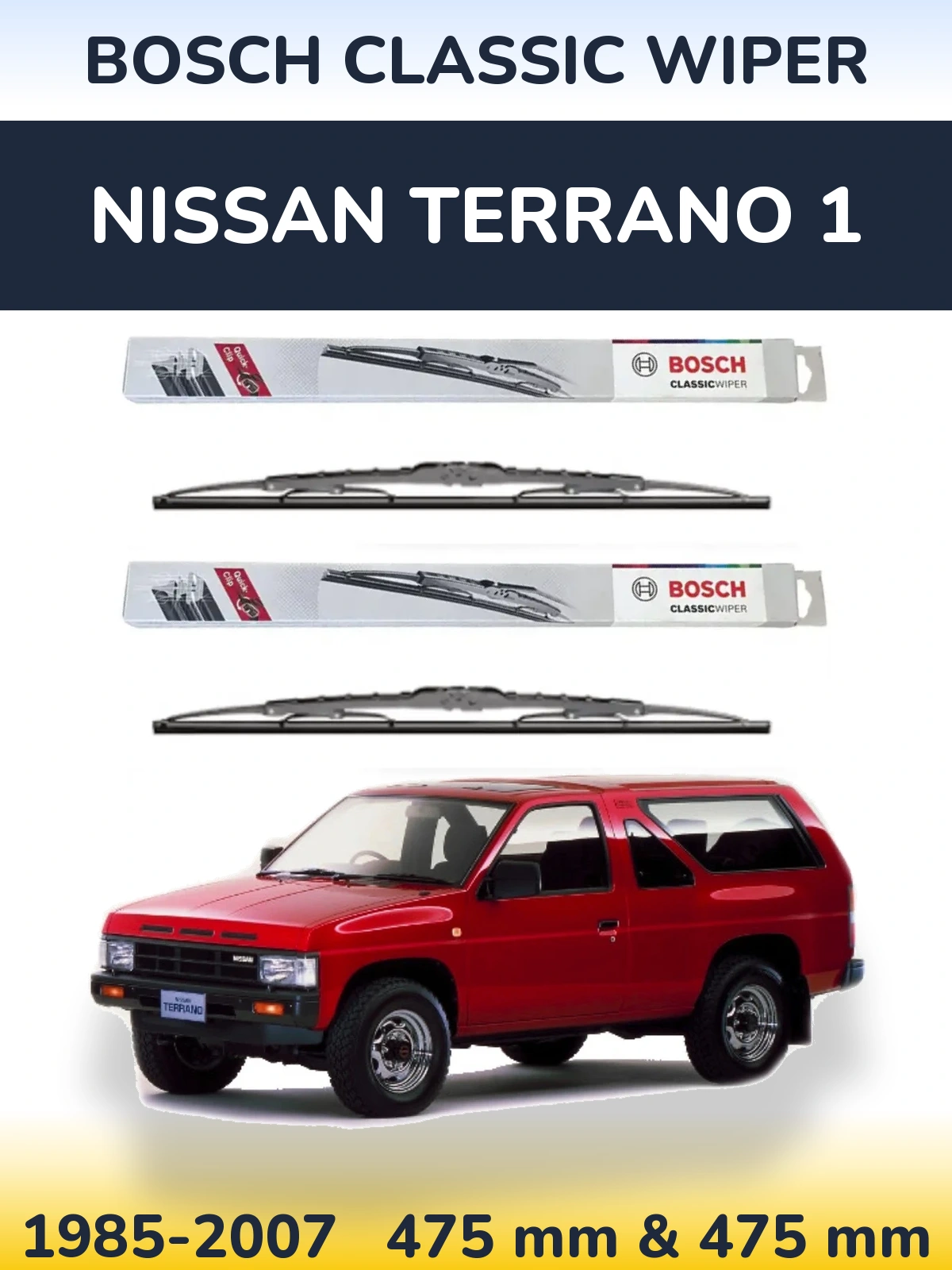 Ștergătoare BOSCH Classic Wiper pentru Nissan Terrano 1