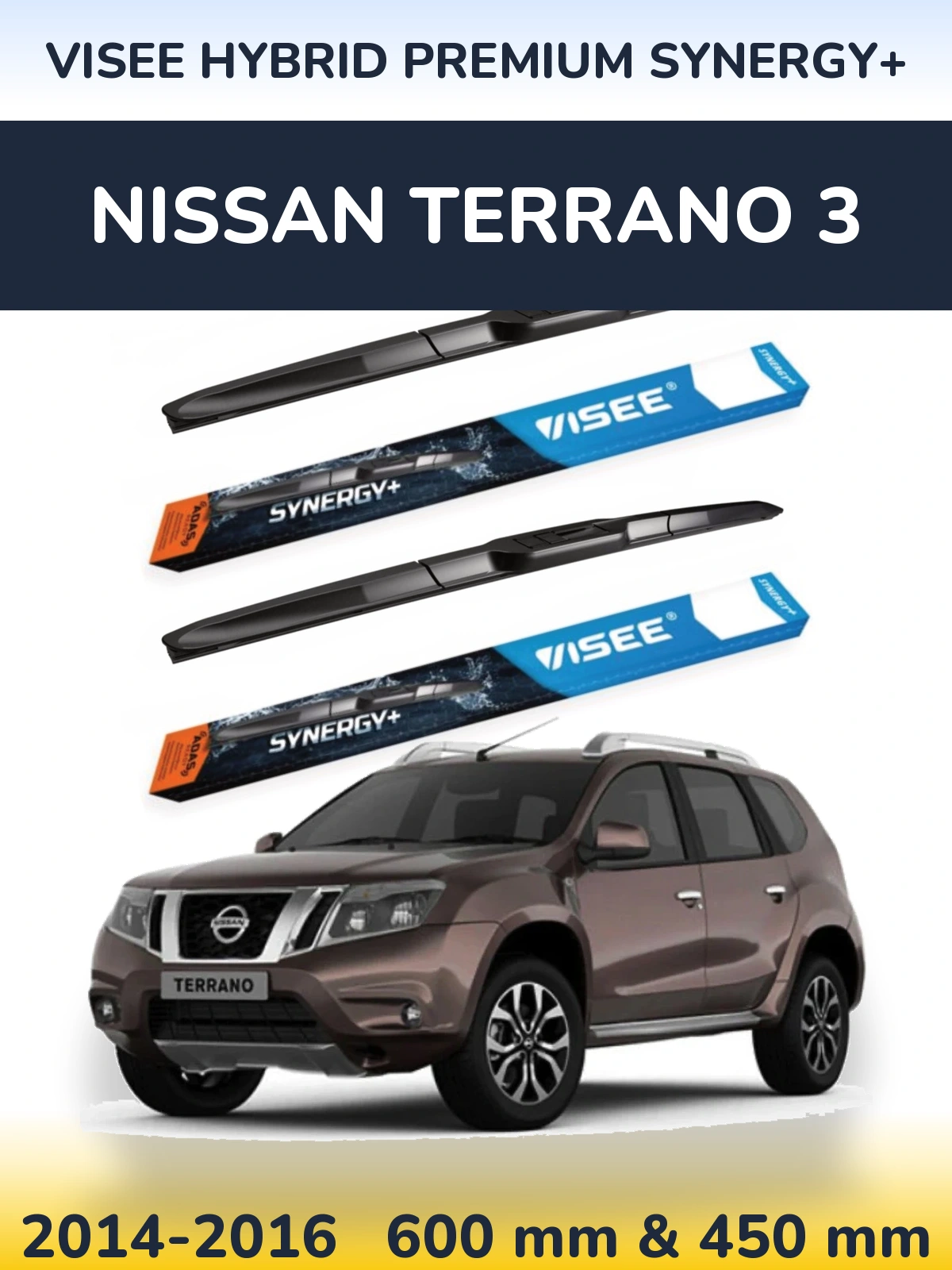 Ștergătoare VISEE HYBRID PREMIUM SYNERGY+ pentru Nissan Terrano 3
