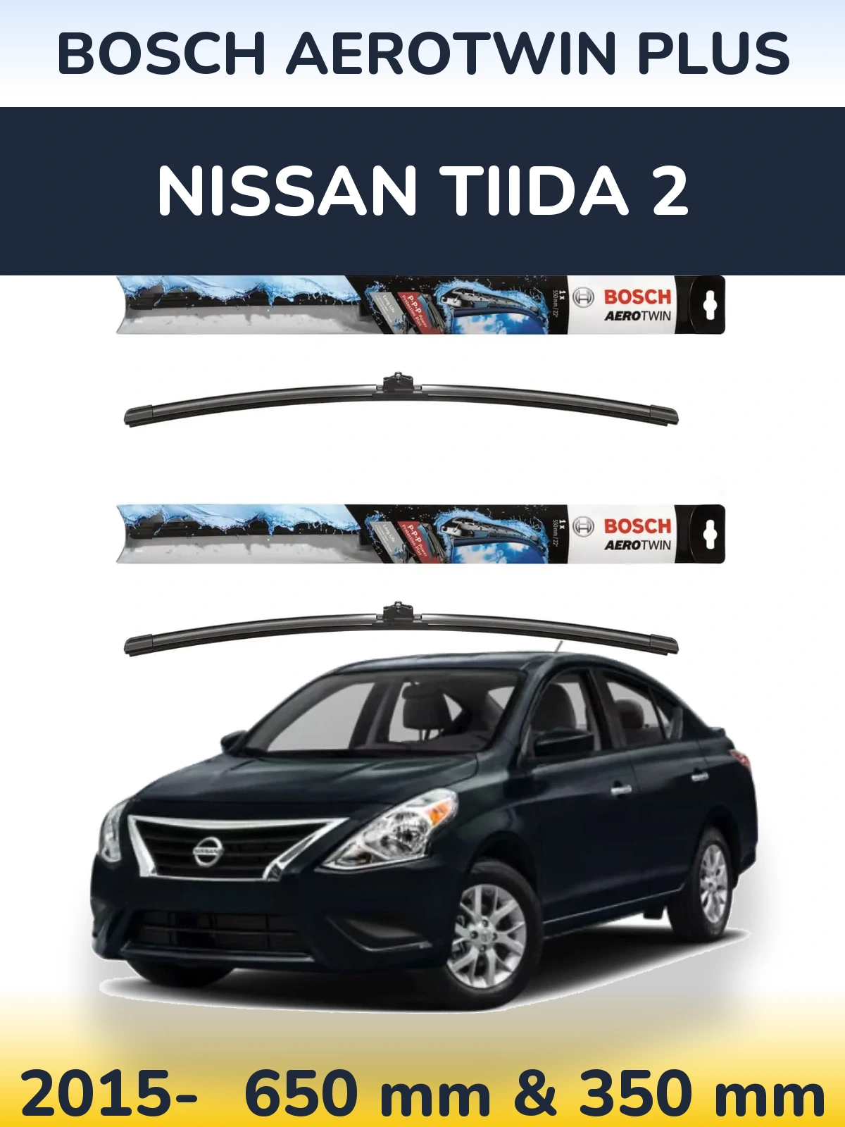 Ștergătoare BOSCH AeroTwin Plus pentru Nissan Tiida 2