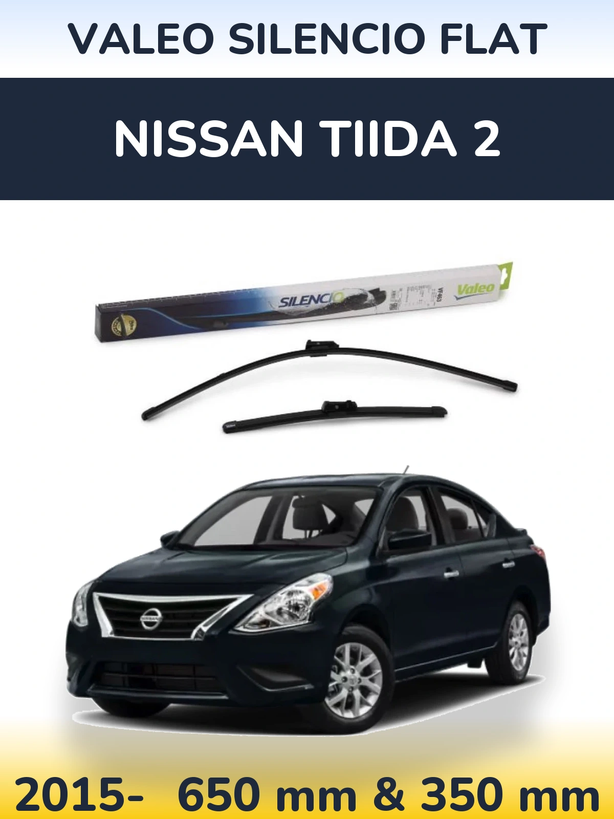 Ștergătoare Valeo Silencio Flat pentru Nissan Tiida 2