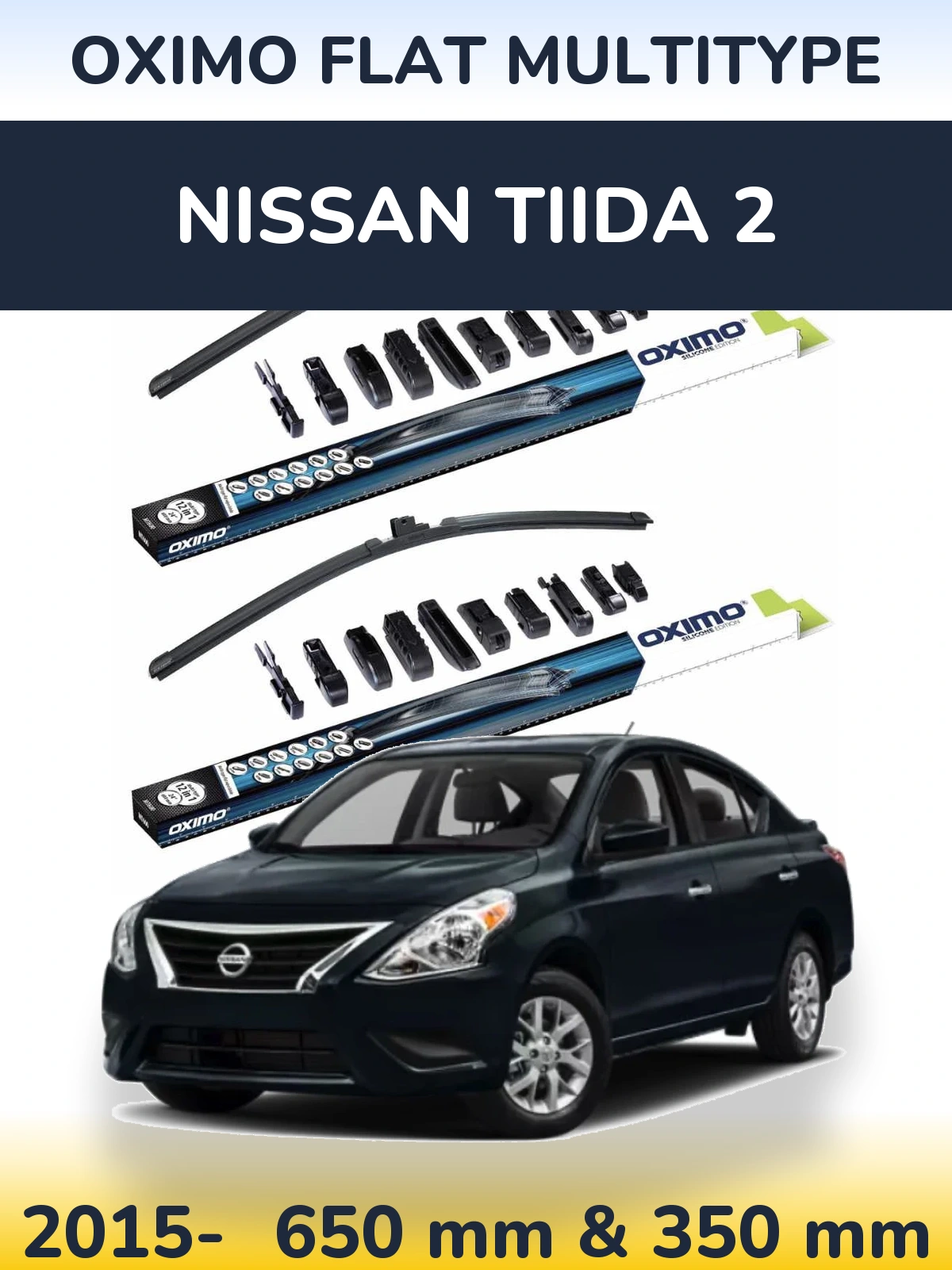 Ștergătoare Oximo Flat MultiTipe pentru Nissan Tiida 2