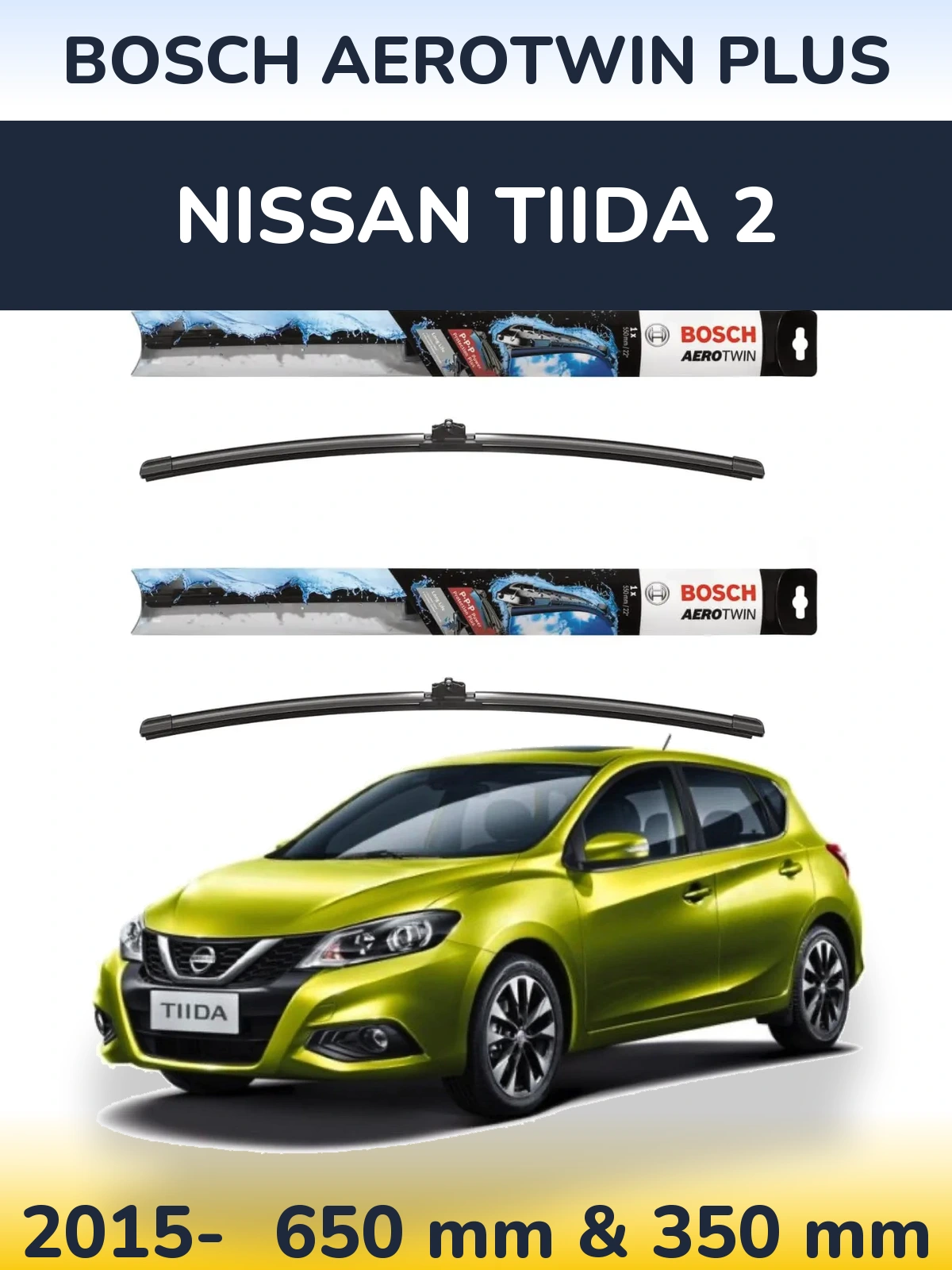Ștergătoare BOSCH AeroTwin Plus pentru Nissan Tiida 2