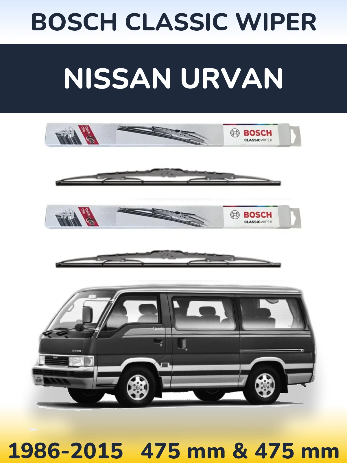 Ștergătoare BOSCH Classic Wiper pentru Nissan Urvan
